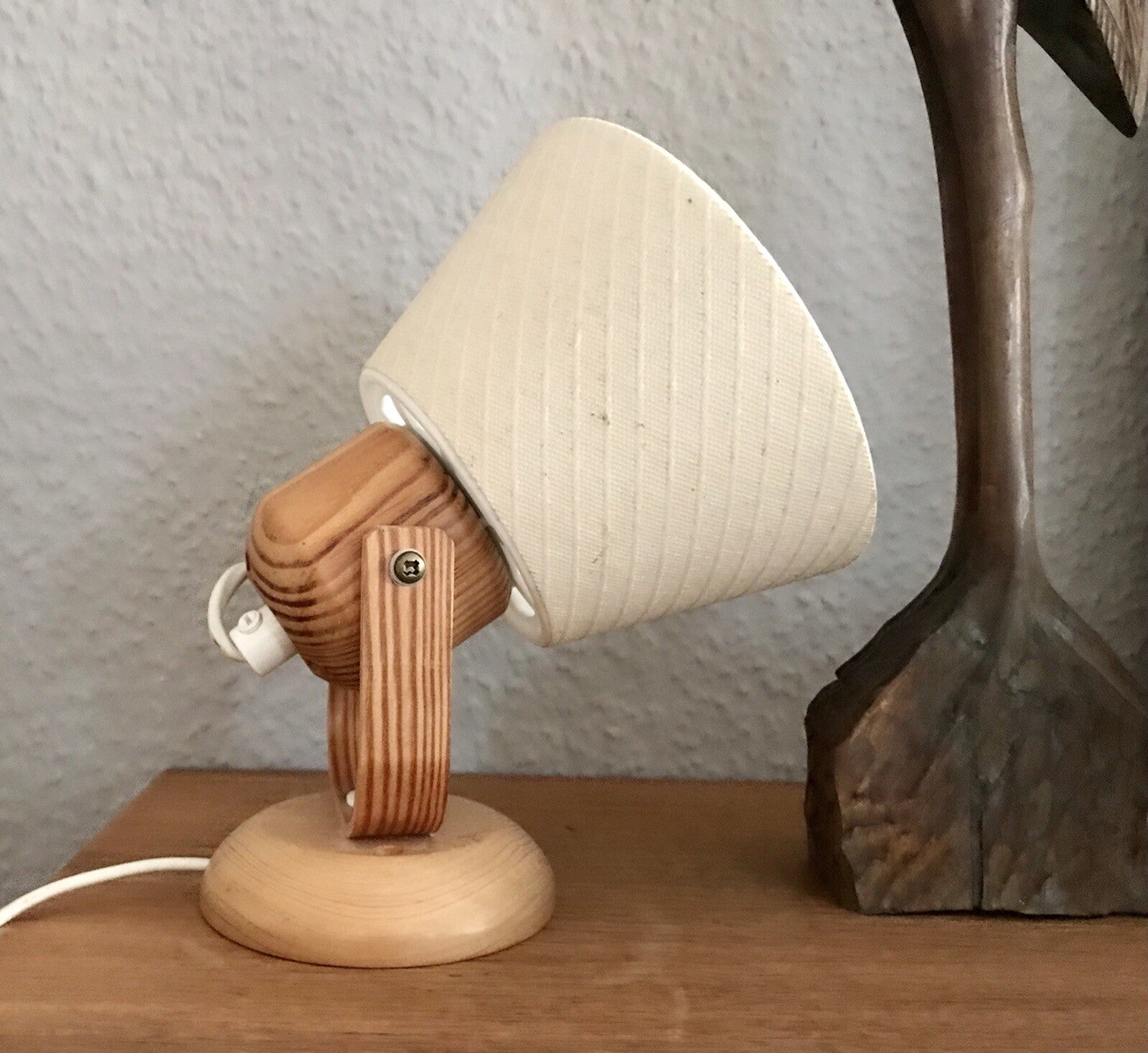 Vintage Solbackens Svarveri Schweden 70er Tischleuchte Wand Lampe Skandi Design
