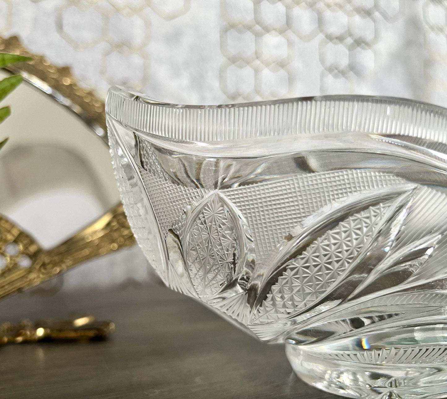 Vintage Sehr EDEL Bleikristall Schale Glasschale Jardiniere Kristallglas Glas