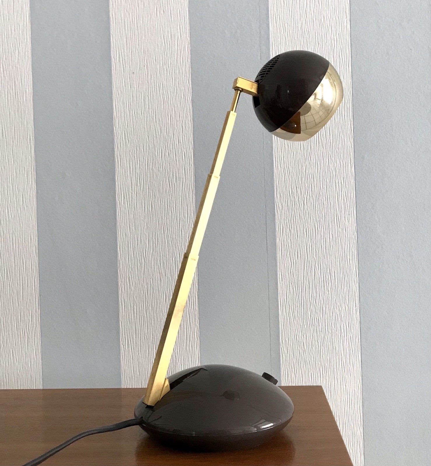 Vintage Space Age 60er 70er Tischleuchte Lampe Leuchte Eyeball veaun gold