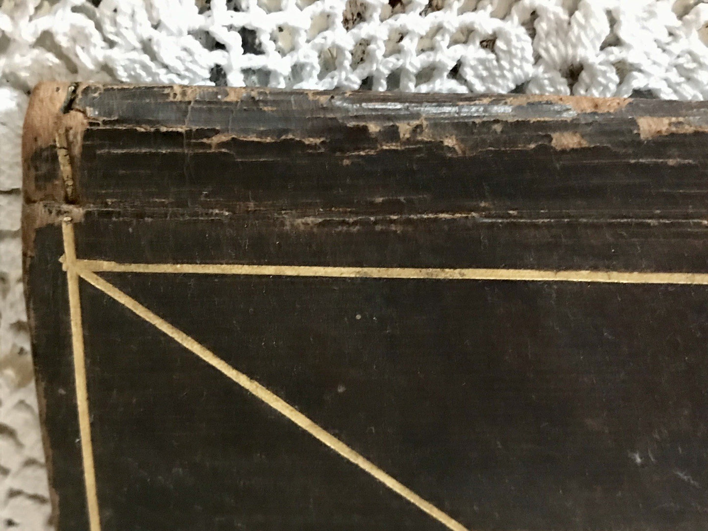 Antik Briefmappe?  Papiermappe Schreibmappe? Mappe Block Petitpoint Leder