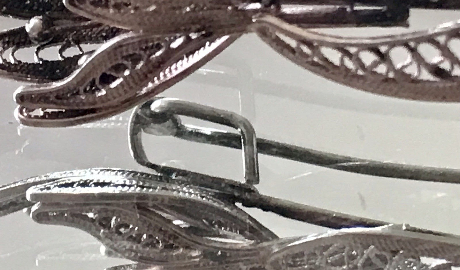 Antik filigran Blüte Blume 2in1 Anhänger Kettenanhänger Brosche Silber