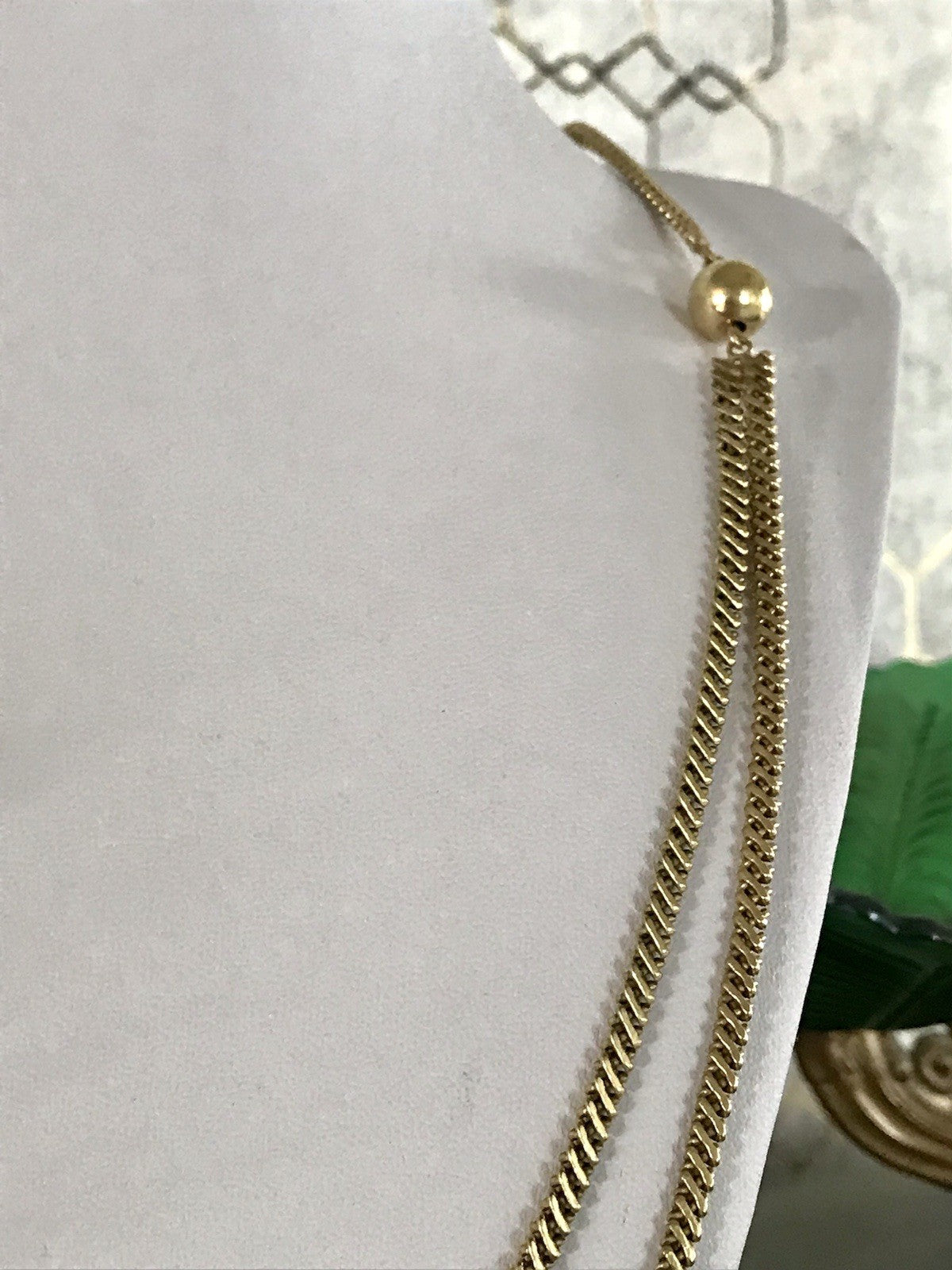Vintage lange Halskette Amerik. Doublè gold Massiv Sehr SCHÖN Andreas Daub