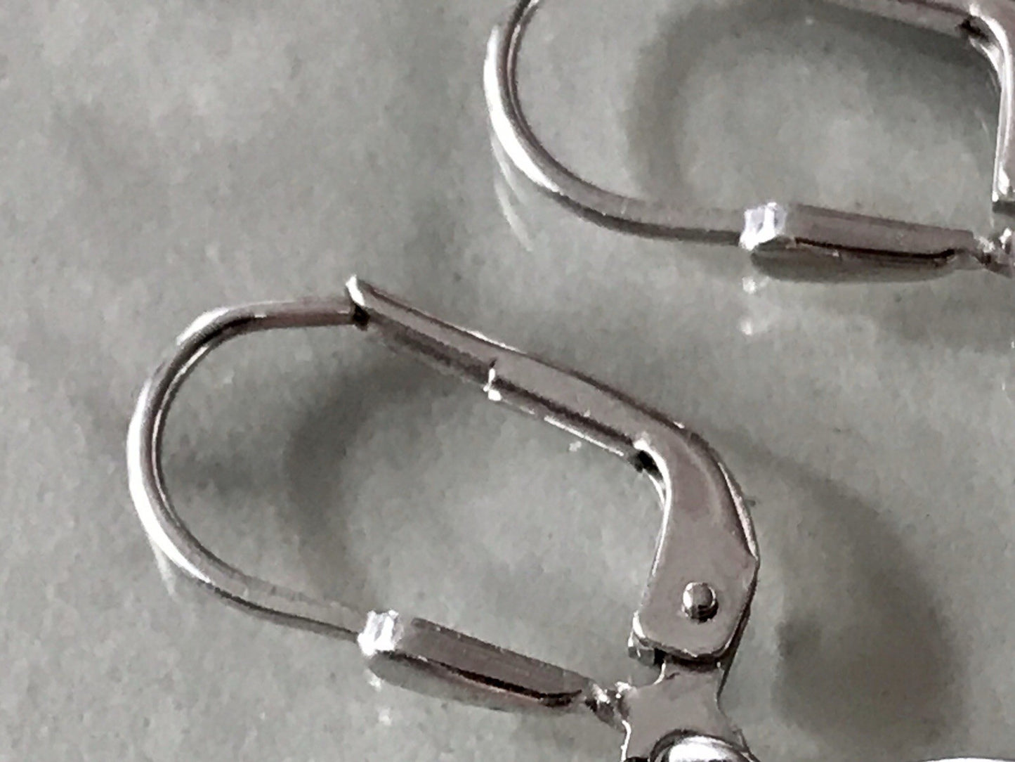 Vintage Ohrhänger Ohrringe DAMEN Silber 925 rote Steine