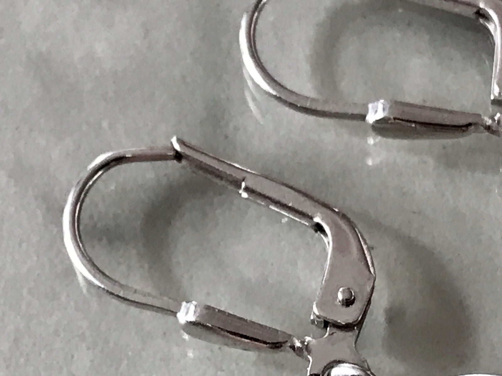 Vintage Ohrhänger Ohrringe DAMEN Silber 925 rote Steine