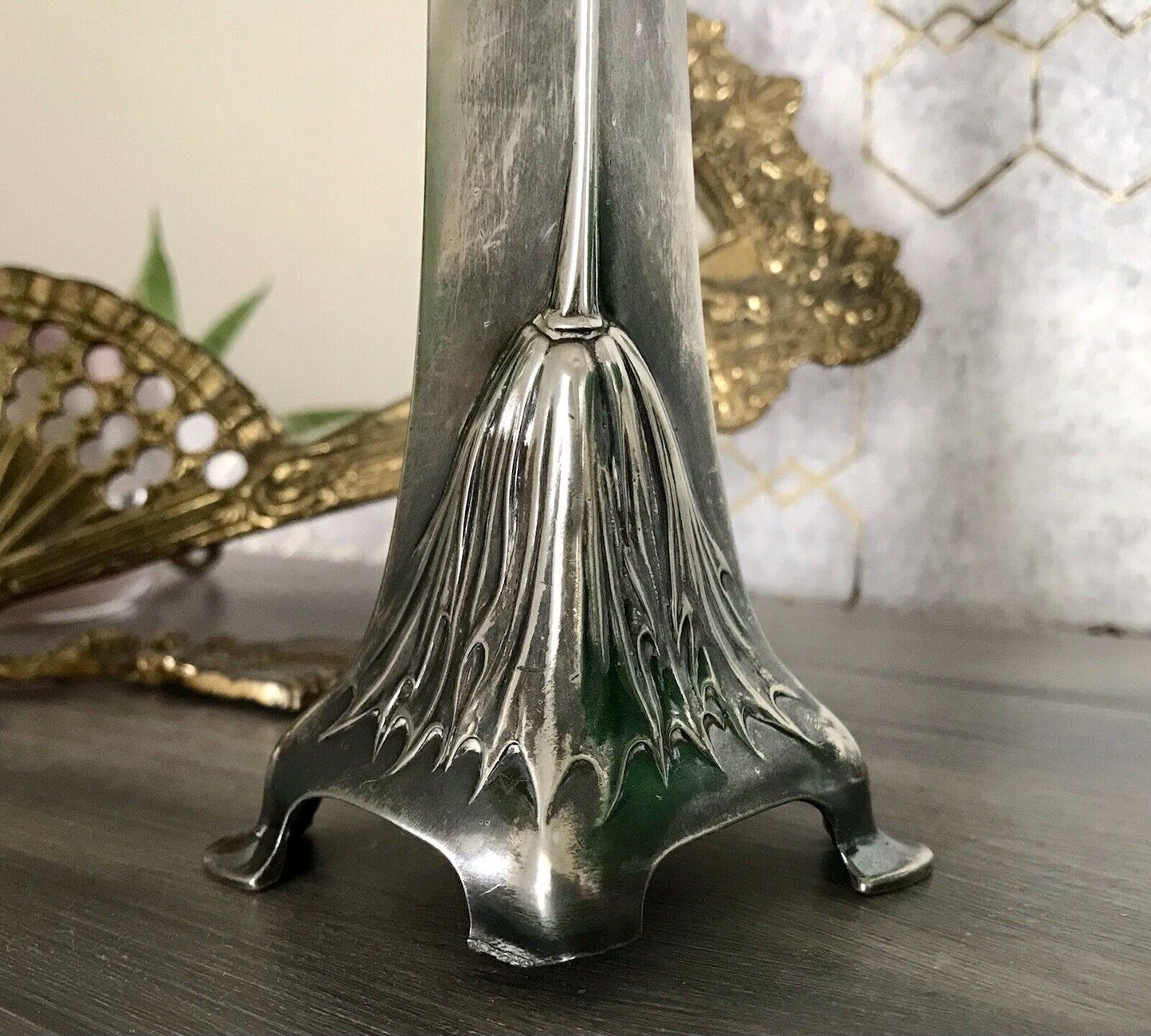 Antik Edel Jugendstil Argentor Wien Kerzenleuchter ? Vase? versilbert