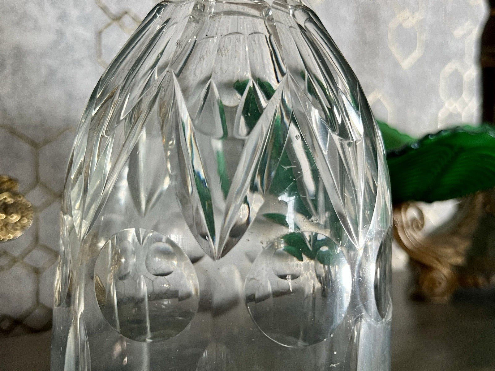 Antik Biedermeier ? groß Karaffe Weinkaraffe Dekanter Glas viktorianisch