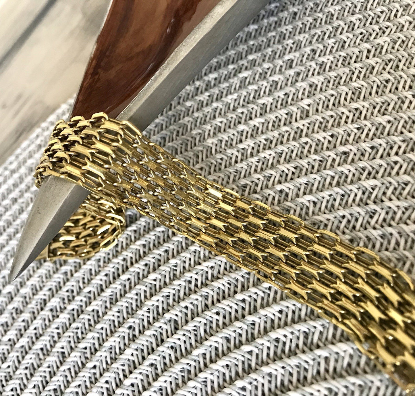 Vintage Teppicharmband Armband vergoldet Amerik. Doublè