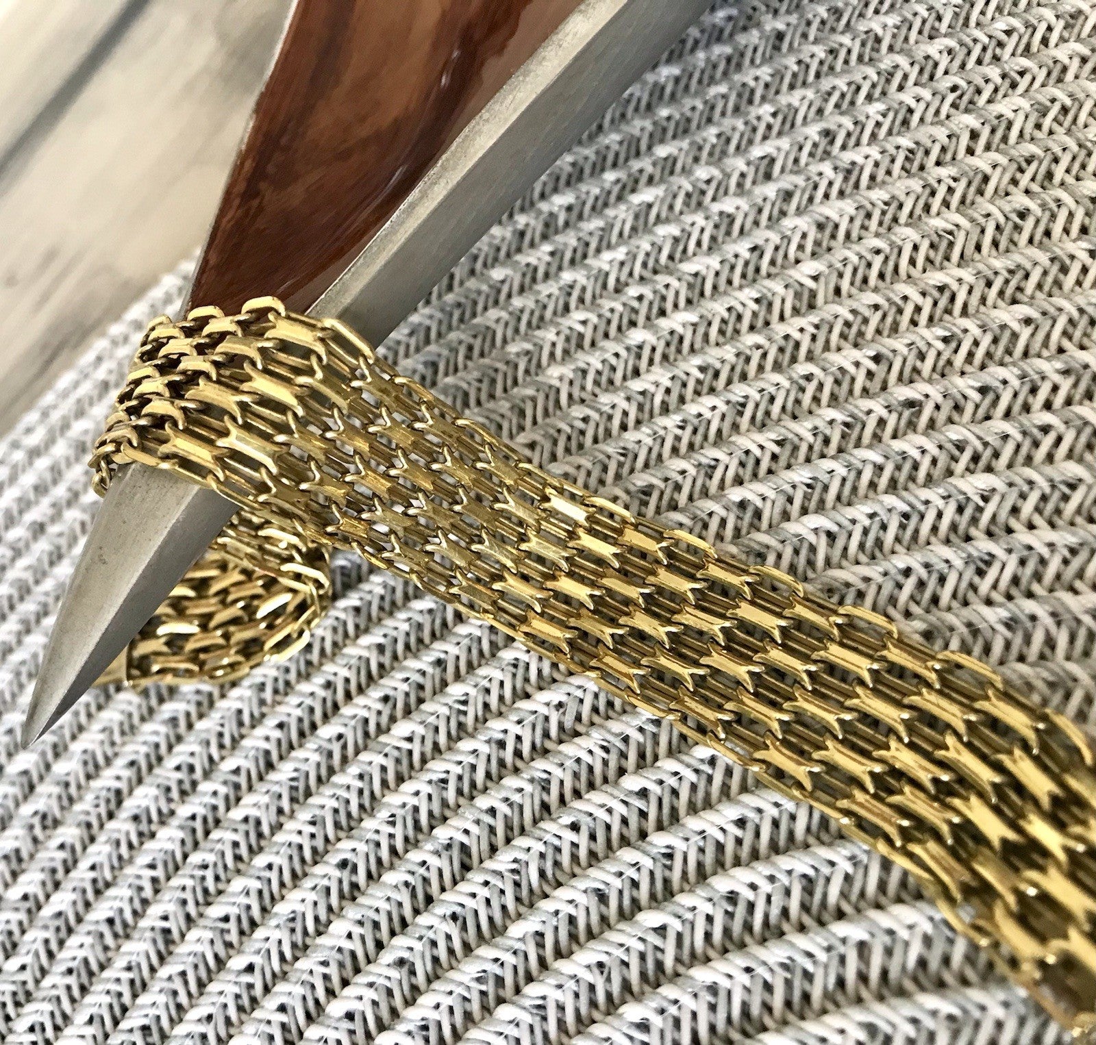 Vintage Teppicharmband Armband vergoldet Amerik. Doublè