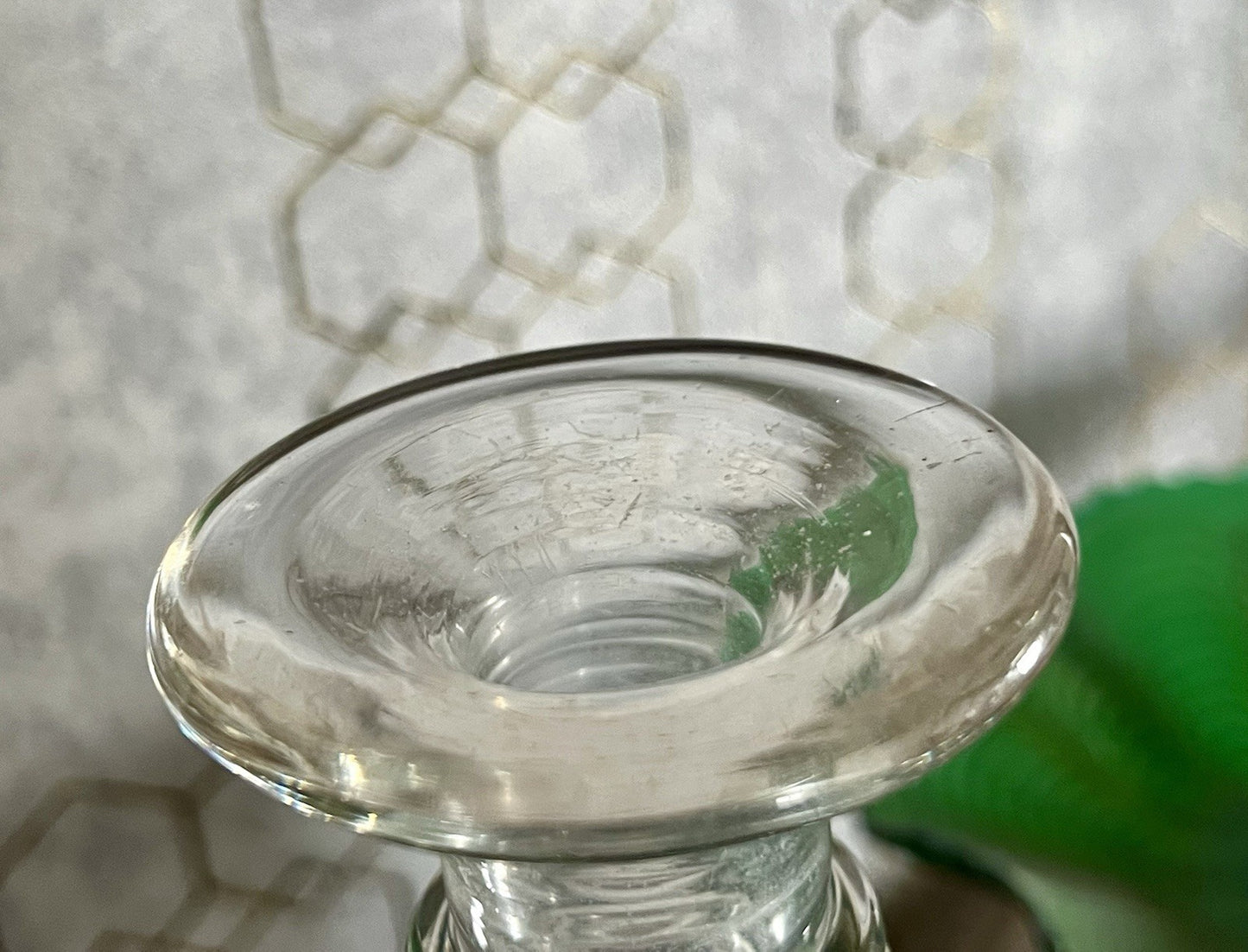 Antik Biedermeier ? groß Karaffe Weinkaraffe Dekanter Glas viktorianisch