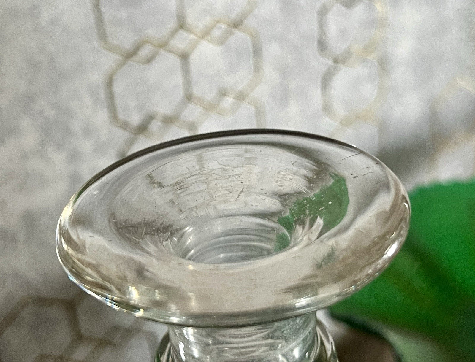 Antik Biedermeier ? groß Karaffe Weinkaraffe Dekanter Glas viktorianisch