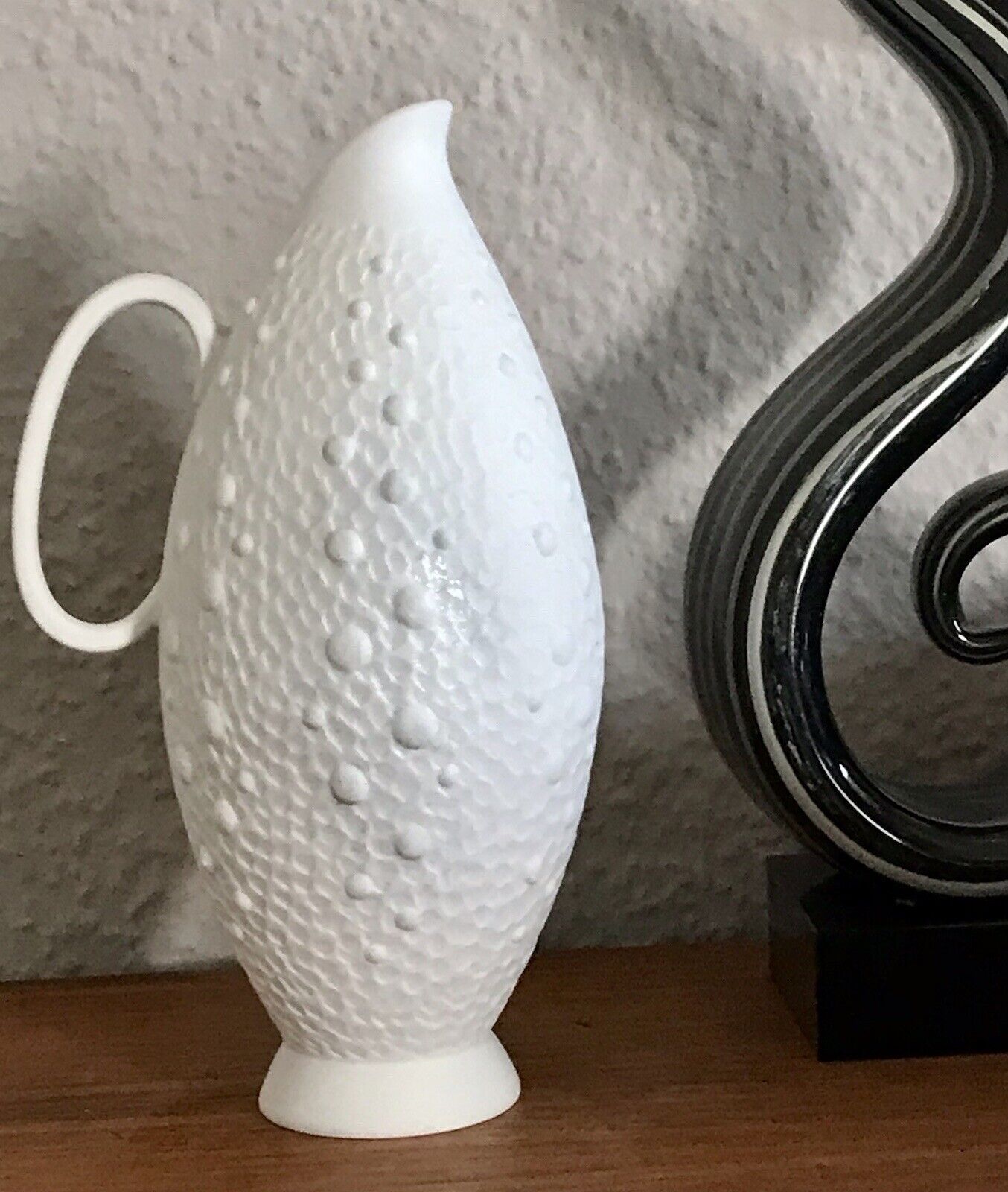 Vintage 60er Bisquit Porzellan Vase KPM OpArt Royal Porzellan Bavaria