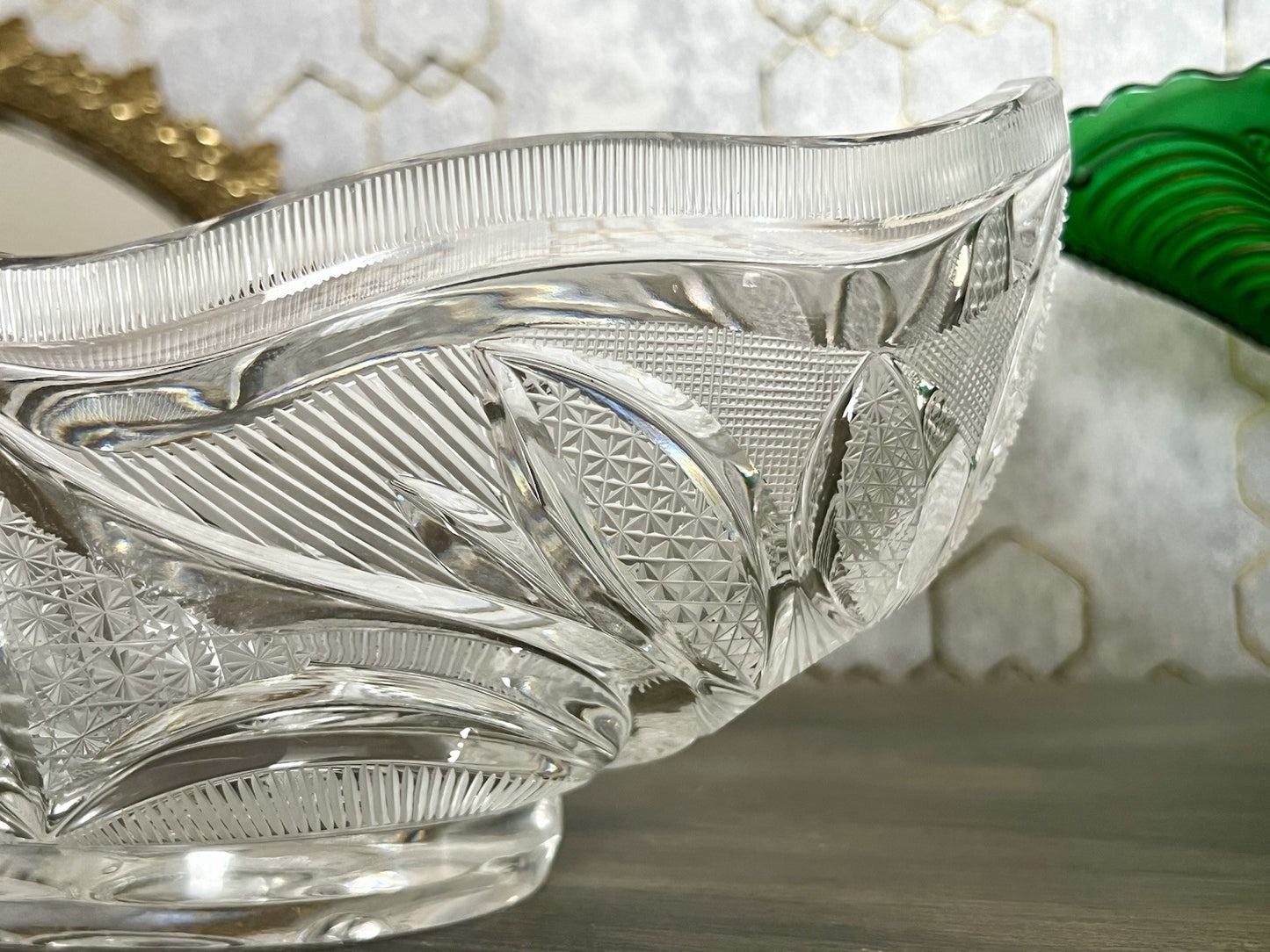Vintage Sehr EDEL Bleikristall Schale Glasschale Jardiniere Kristallglas Glas