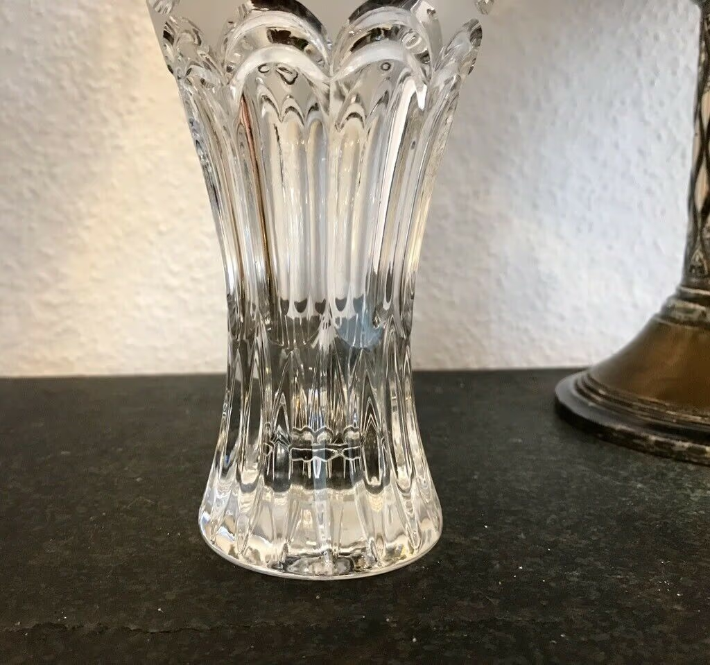 Edel alt Pokalvase Vase Kristallvase Bleikristall Glasvase