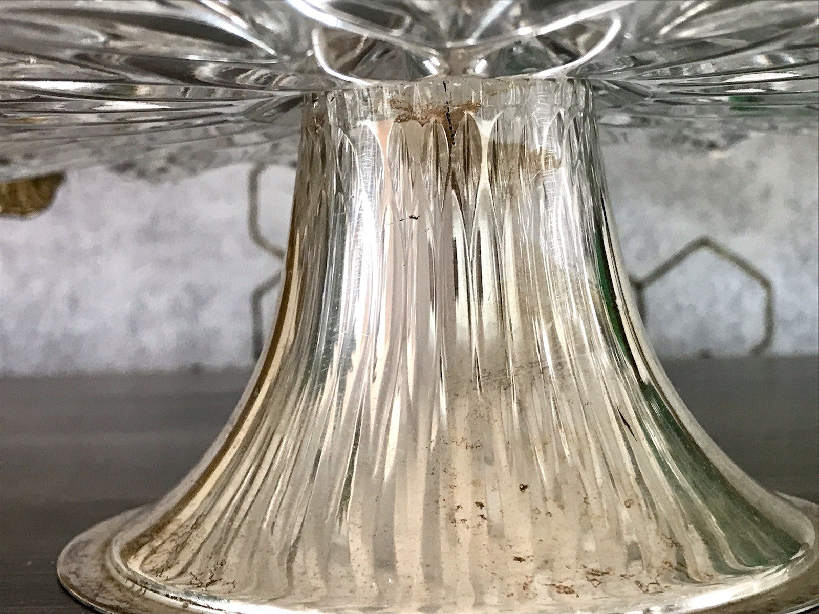 Vintage Tortenständer Tortenplatte Glas Kristallglas Bleikristall