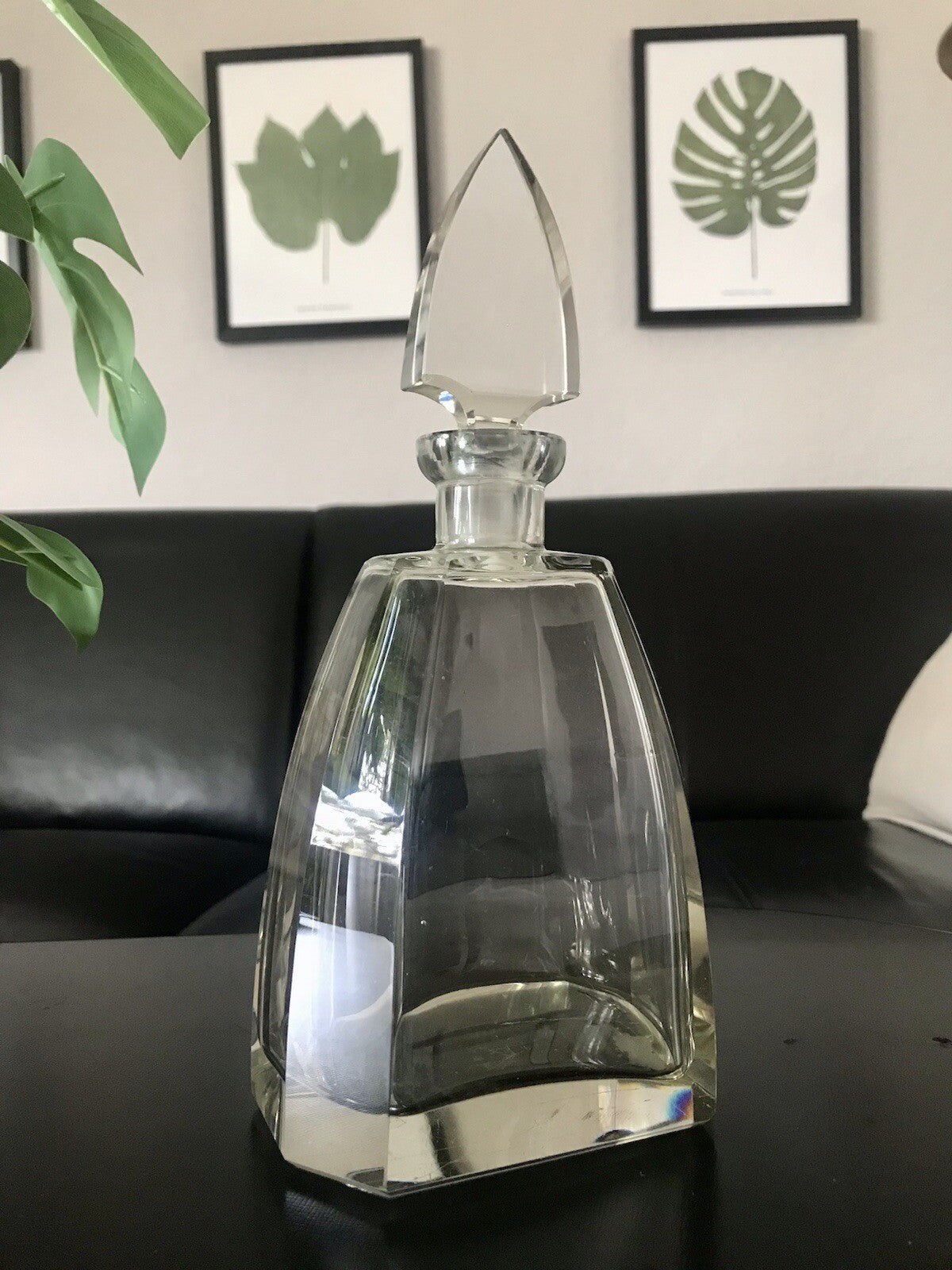 Antik Art Déco Kristallglas Design Palda? Moser? Karaffe EDEL geometrisch