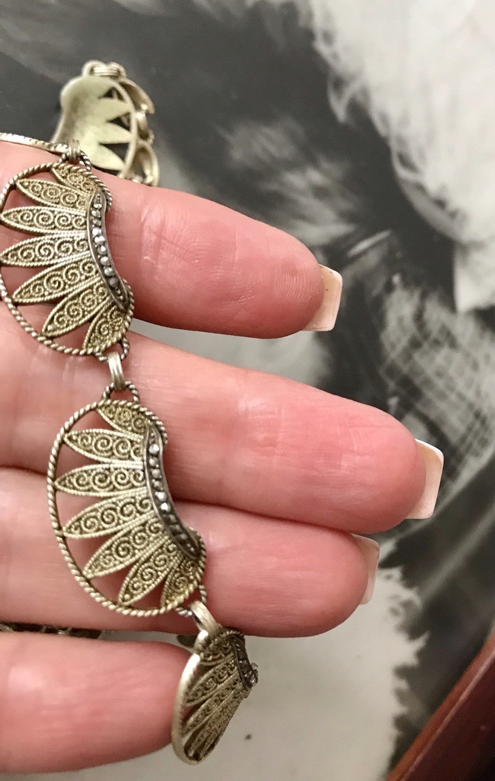 Antik Theodor Fahrner Designer Collier 925 Silber vergoldet Markasite Halskette