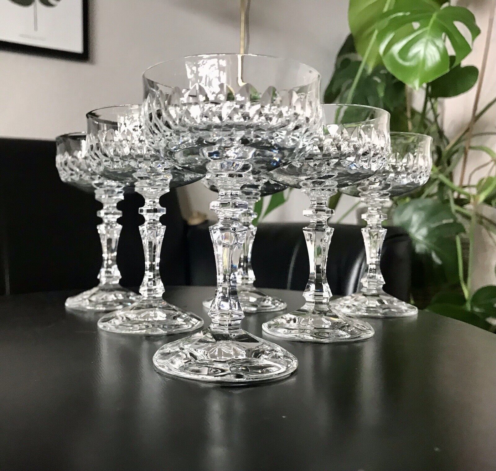 Vintage 6 EDEL Likörschalen Likörgläser Glas Kristallglas