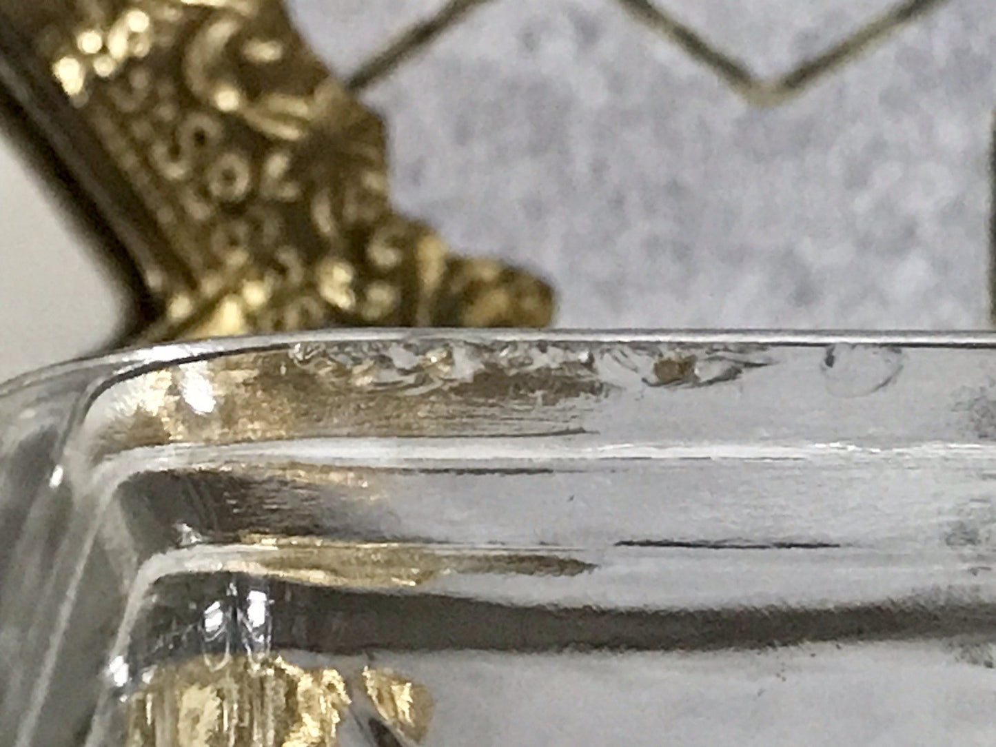 Antik Art Déco Deckeldose Dose Glasdose Pressglas Haribo Lakritze Fischmuster