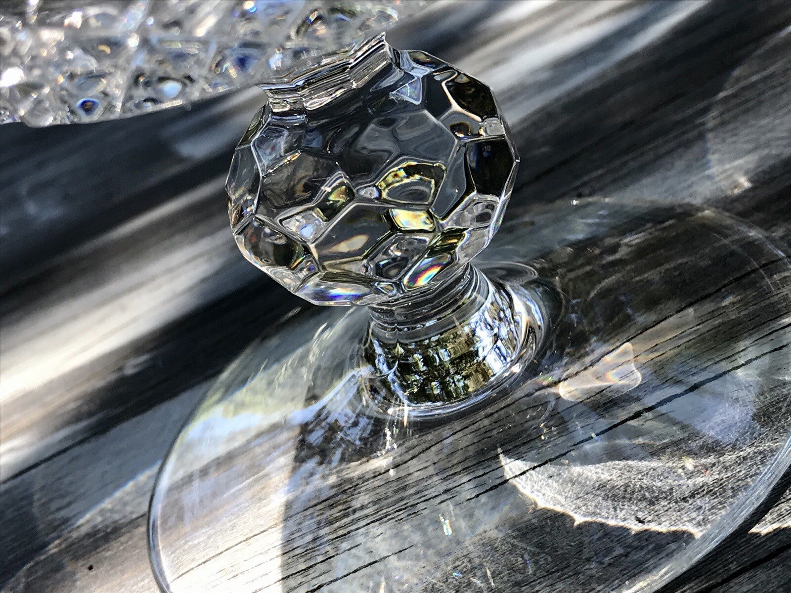 Alt Vintage Bleikristall Schale auf Fuß Glasschale Kristallglas Glas Edel
