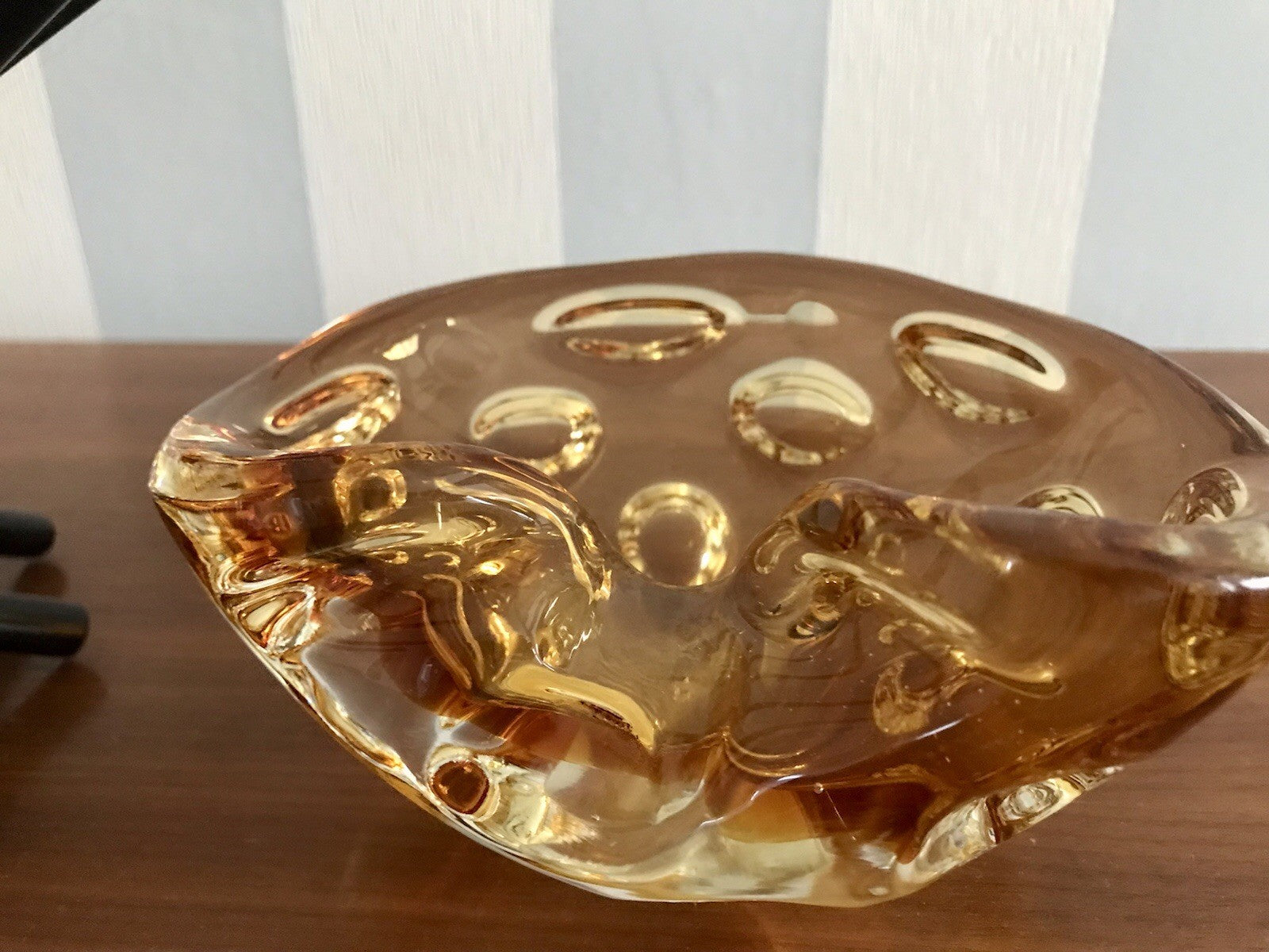 Murano 60er 70er Jahre Nieren Aschenbecher Schale Glas gelb Dubben So Schön!