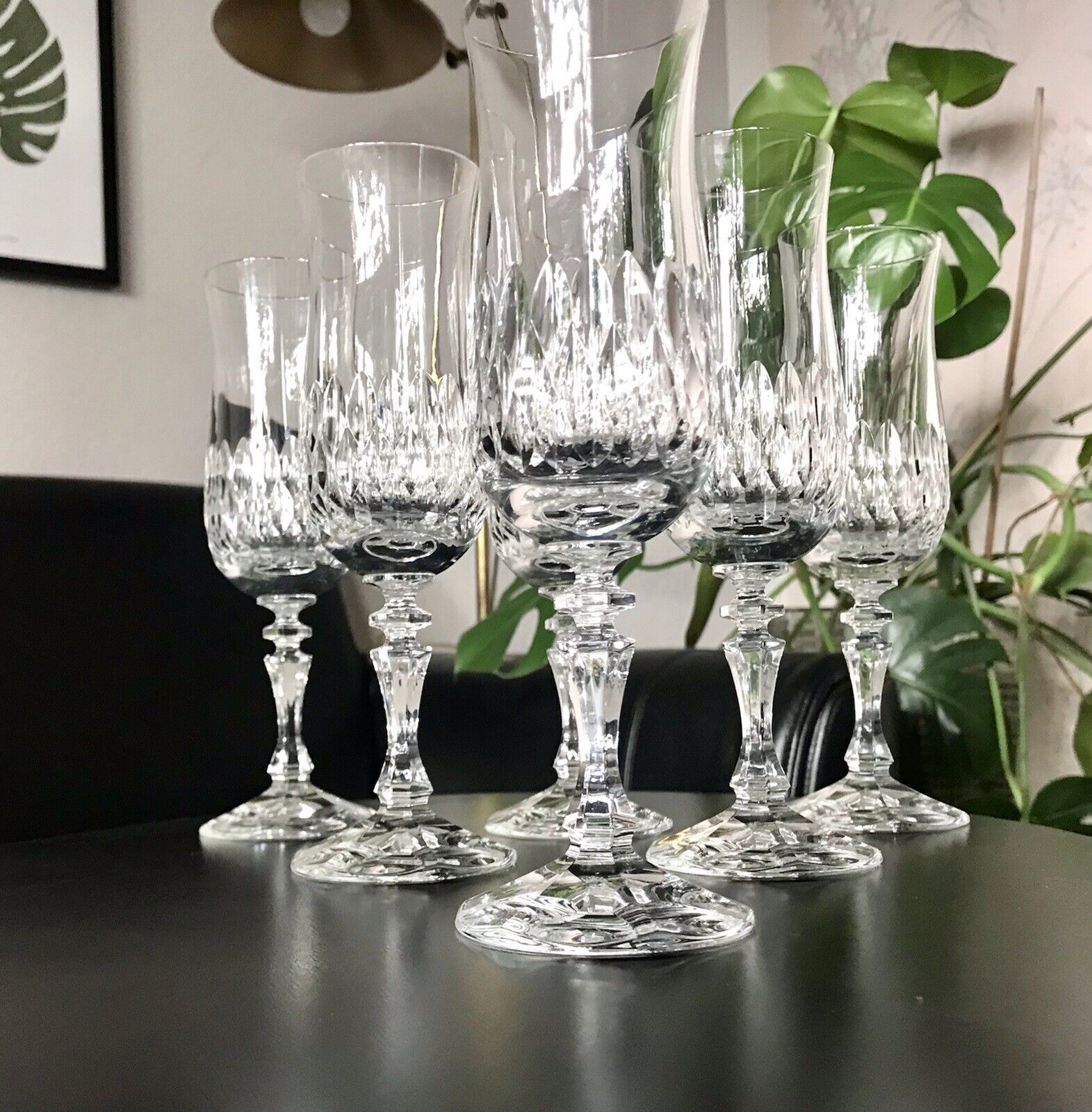 Vintage 6 EDEL Champagner Sektflöten Sektgläser Glas Kristallglas