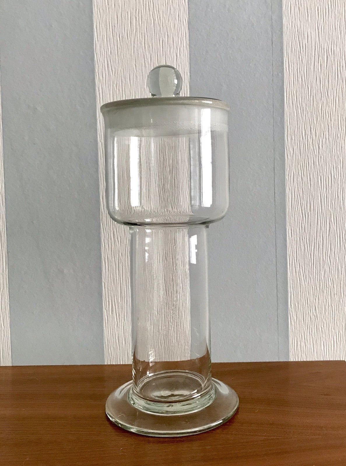 Antik seltene Art Déco Glasdose Deckeldose Dose Gefäß Glas