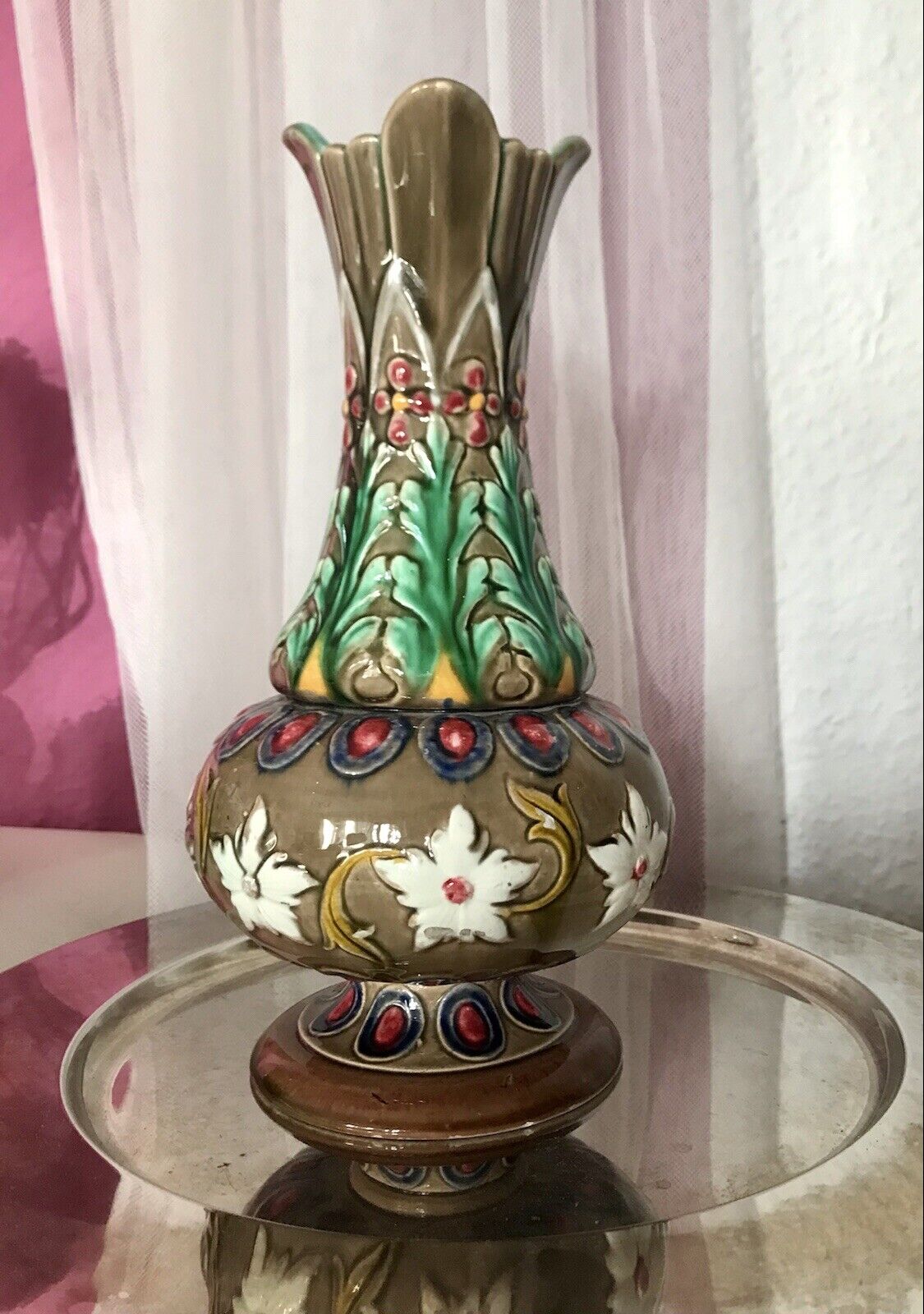 Villeroy&Boch Antik Alt Keramik Majolika Vase Ziervase So Schön!