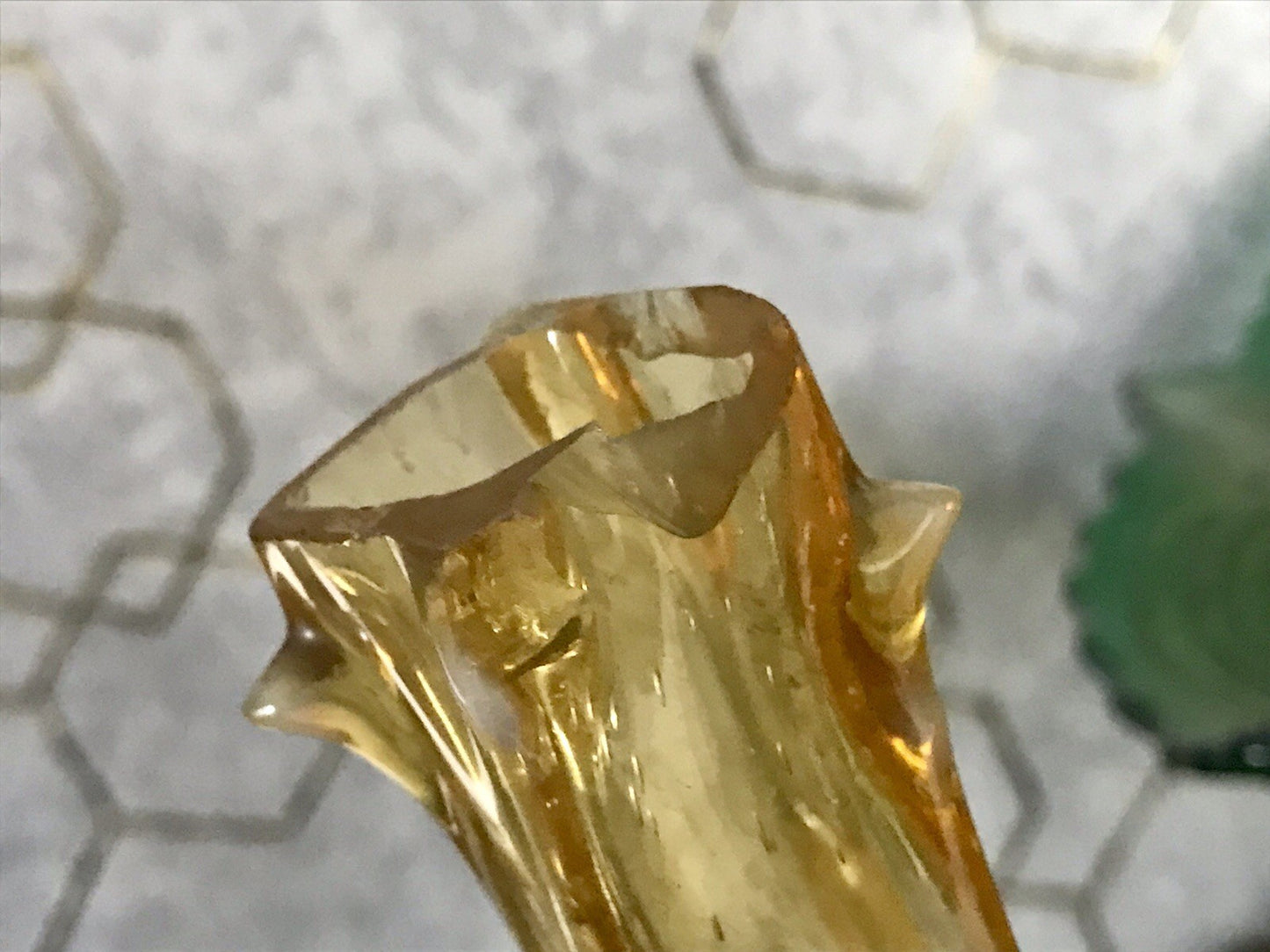 Antik Vase Glasvase Jugendstil Aufschmelzungen Krallik? Lötz? teils Uranglas