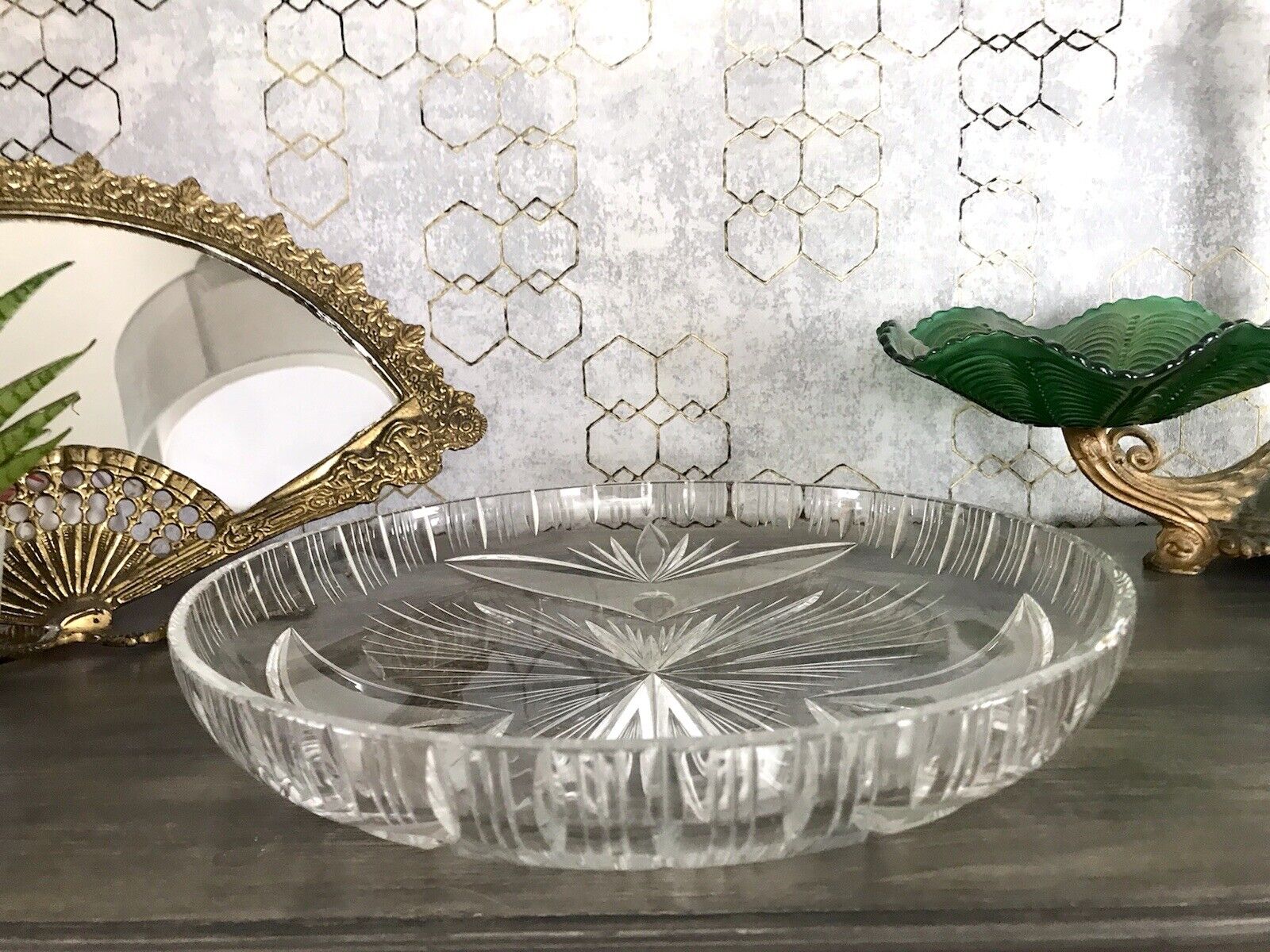 Vintage Bleikristall Schale Glasschale Kristallglas Glas Schliff EDEL wundervoll