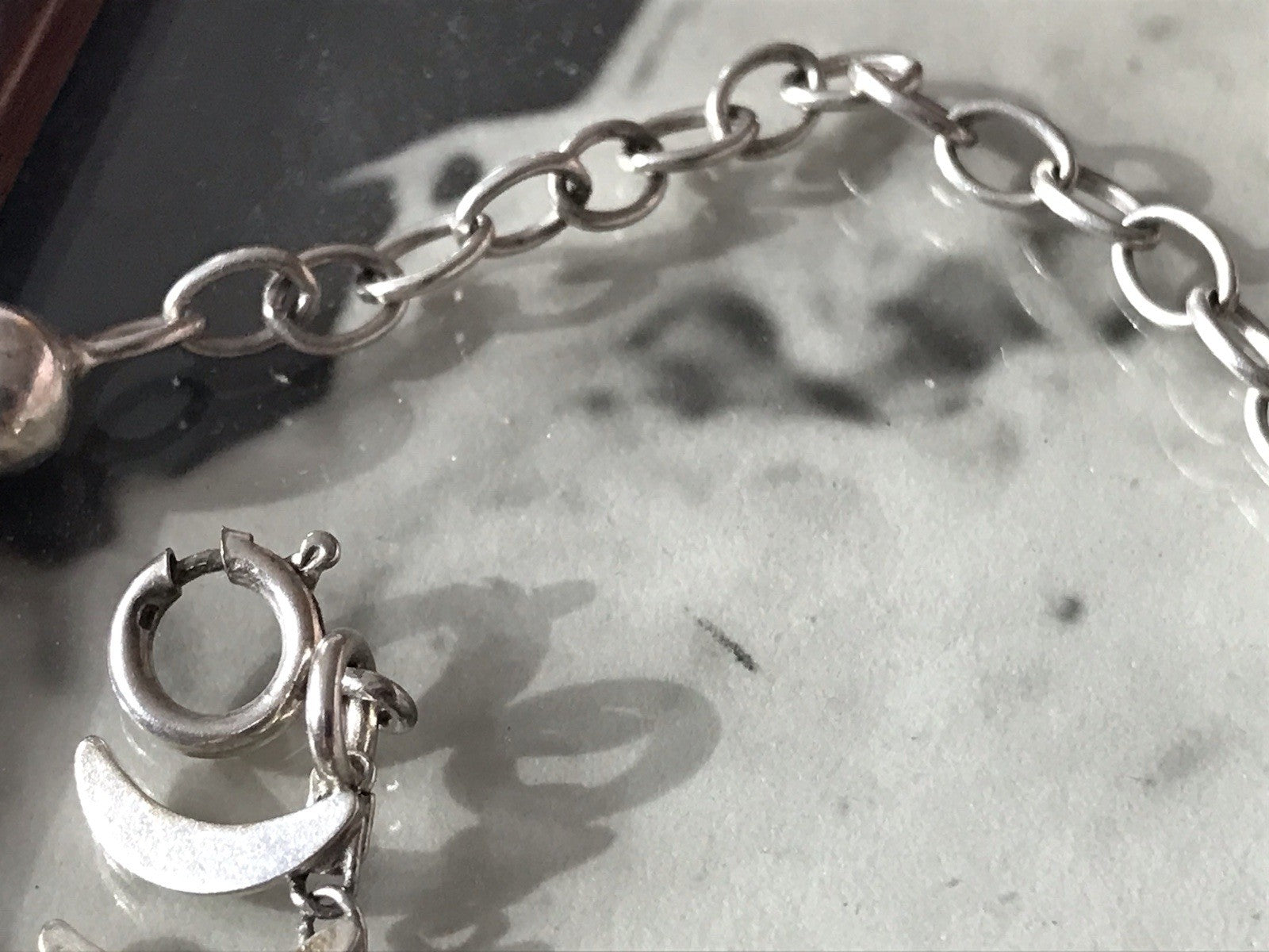 Alt Vintage Edel 835 Silber Collier Halskette Design FBM