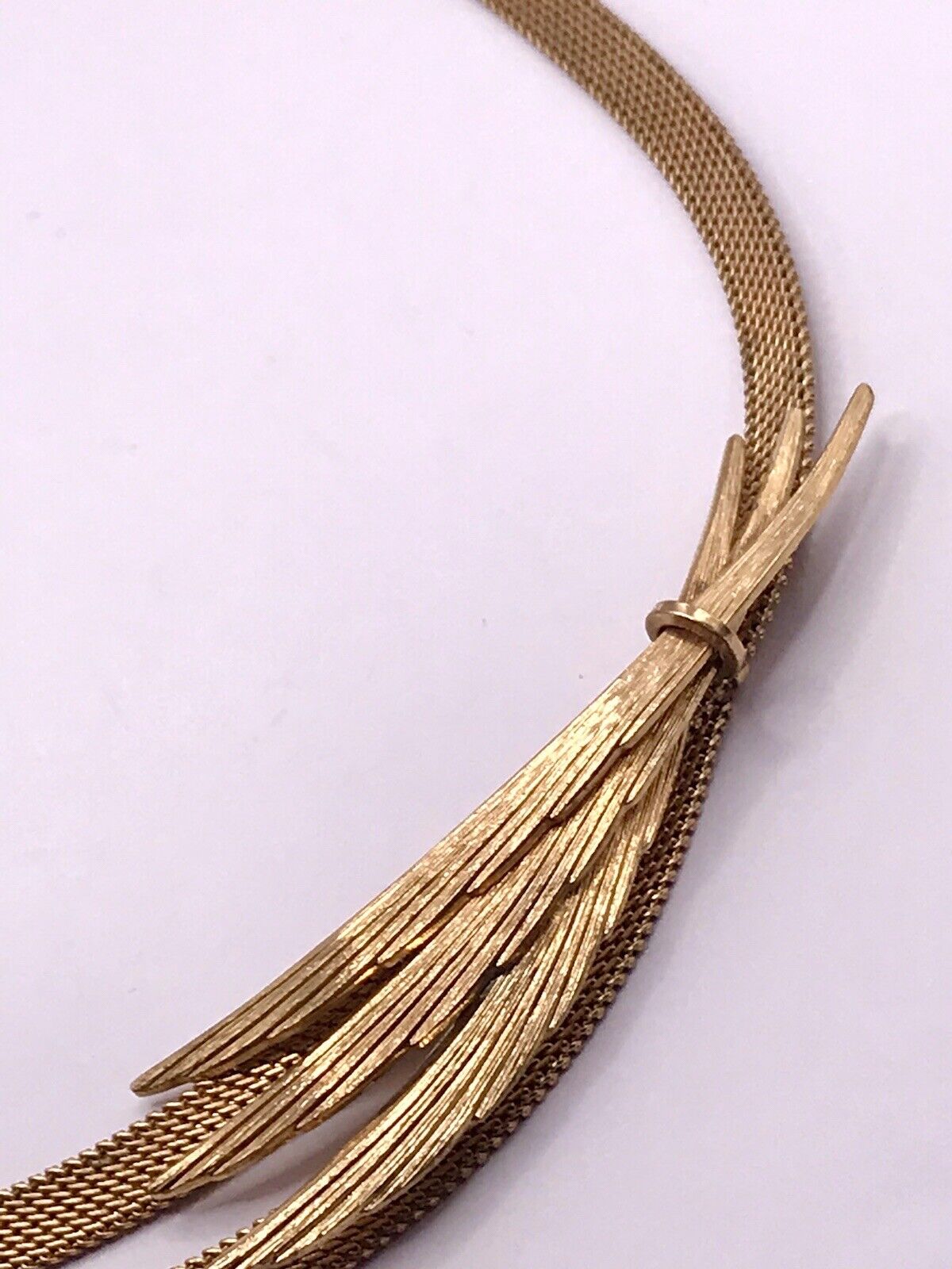 Vintage 50er 60er Collier Halskette Amerik. Doublè gold Choker Statement SCHÖN!