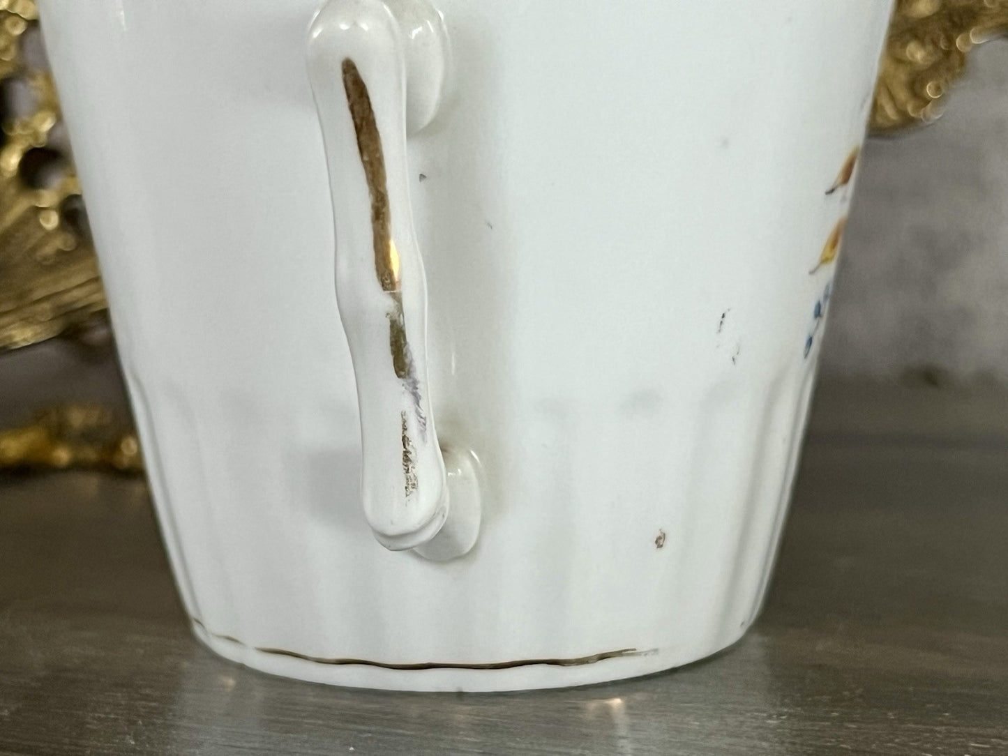 Antik Porzellan Andenken Becher Sammeltasse Tasse Gott segne dieses Bund