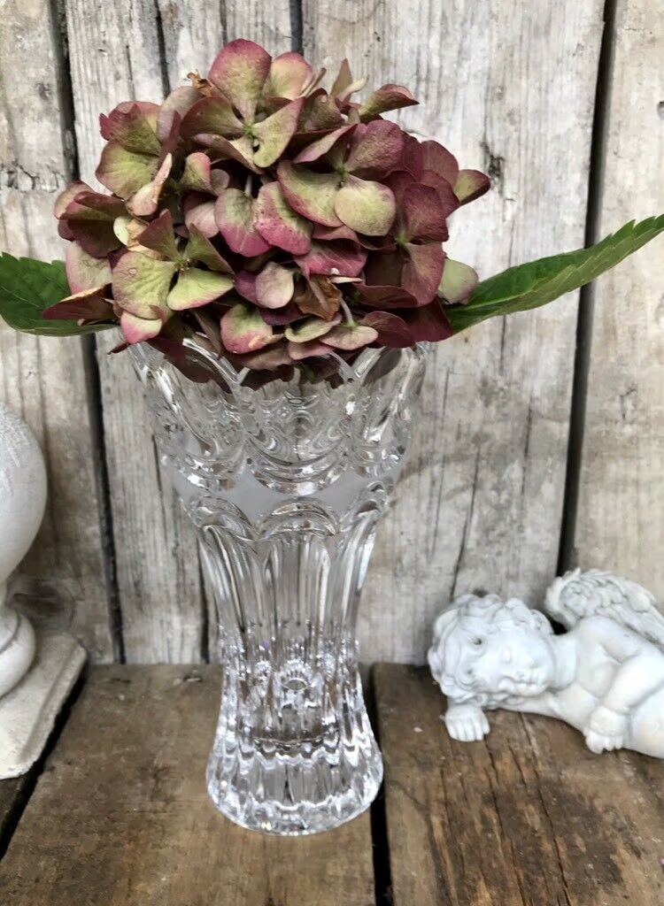 Edel alt Pokalvase Vase Kristallvase Bleikristall Glasvase