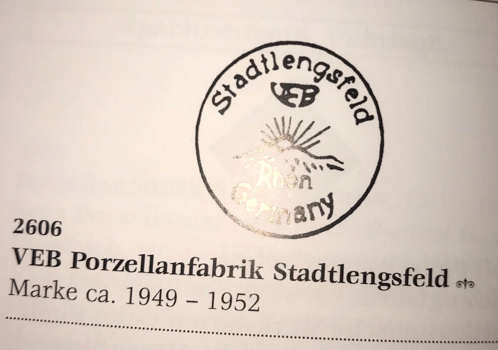 Antik spätes Art Déco Porzellan Kaffeeservice Stadtlengsfeld Rhön 1949-52