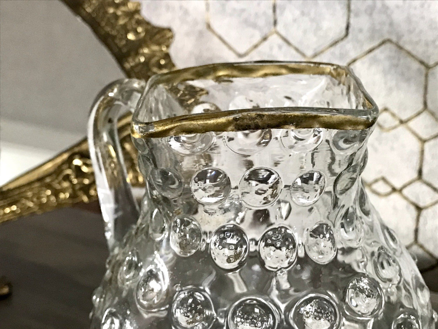 Anti Krug Glaskrug Kanne Karaffe Nuppen Abriss Zwar&Neugebauer Weißwasser 0,6 L