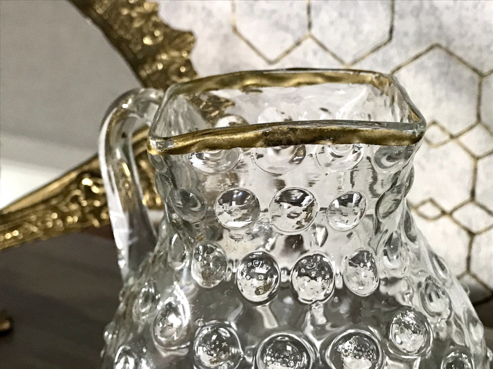 Anti Krug Glaskrug Kanne Karaffe Nuppen Abriss Zwar&Neugebauer Weißwasser 0,6 L