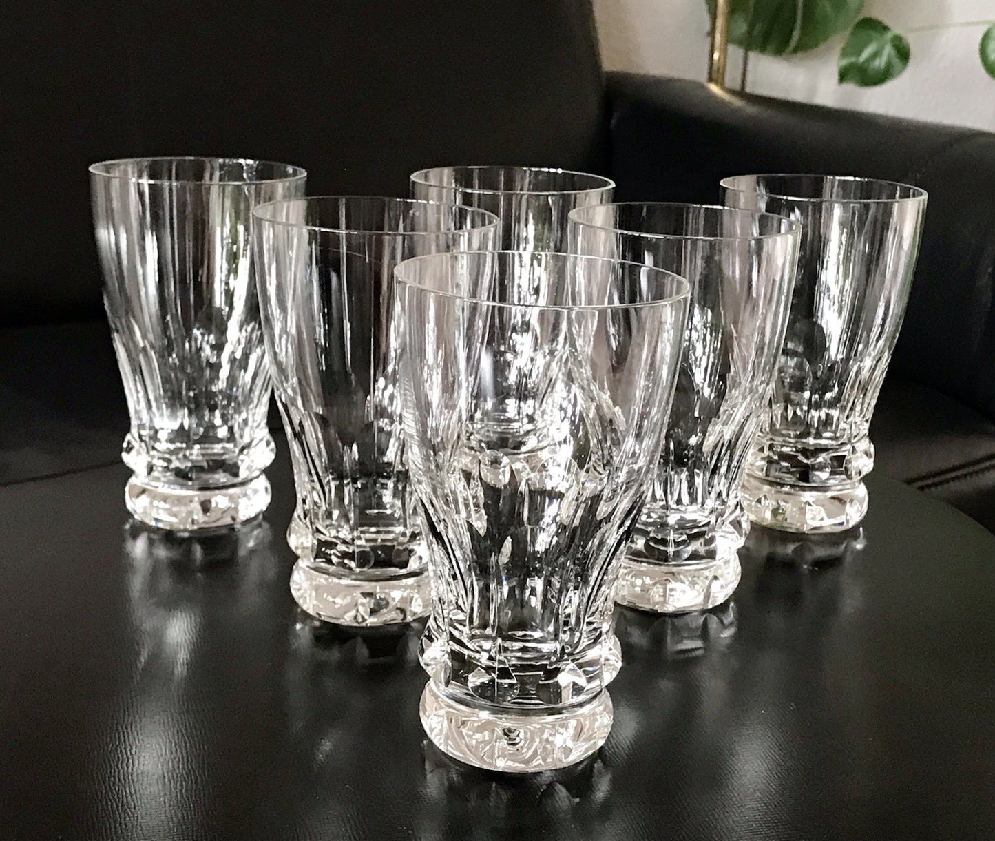 Vintage 6 EDEL  Wassergläser Trinkbecher Glas Kristallglas