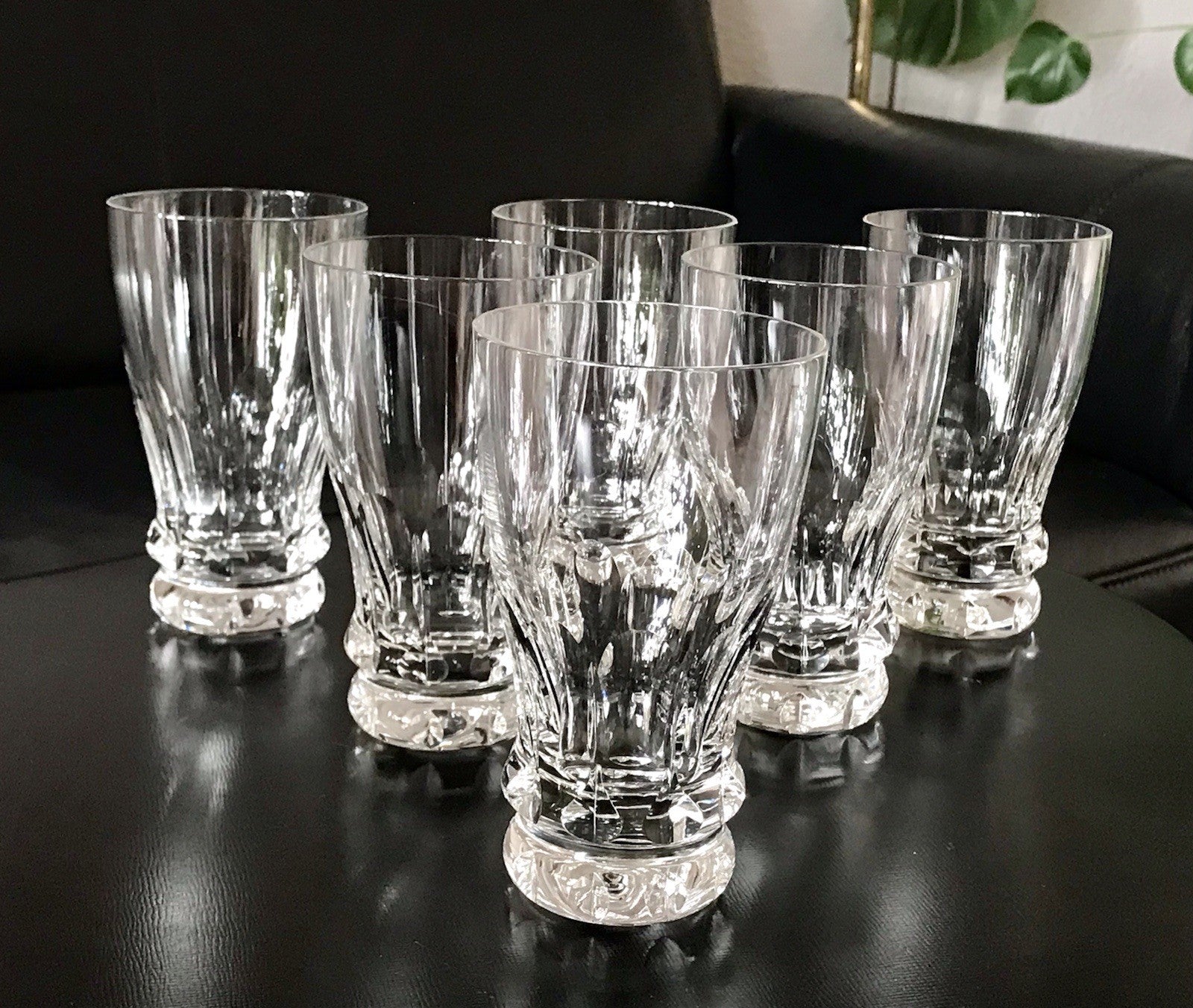 Vintage 6 EDEL  Wassergläser Trinkbecher Glas Kristallglas