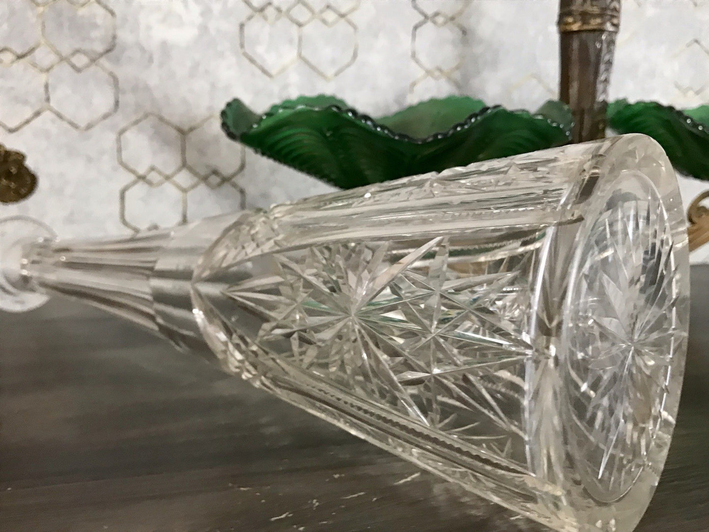 Antik Saint Louis? Glaskaraffe Karaffe Kristallglas wundervoll Bleikristall Edel