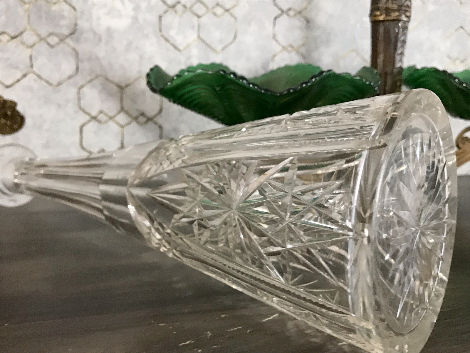 Antik Saint Louis? Glaskaraffe Karaffe Kristallglas wundervoll Bleikristall Edel