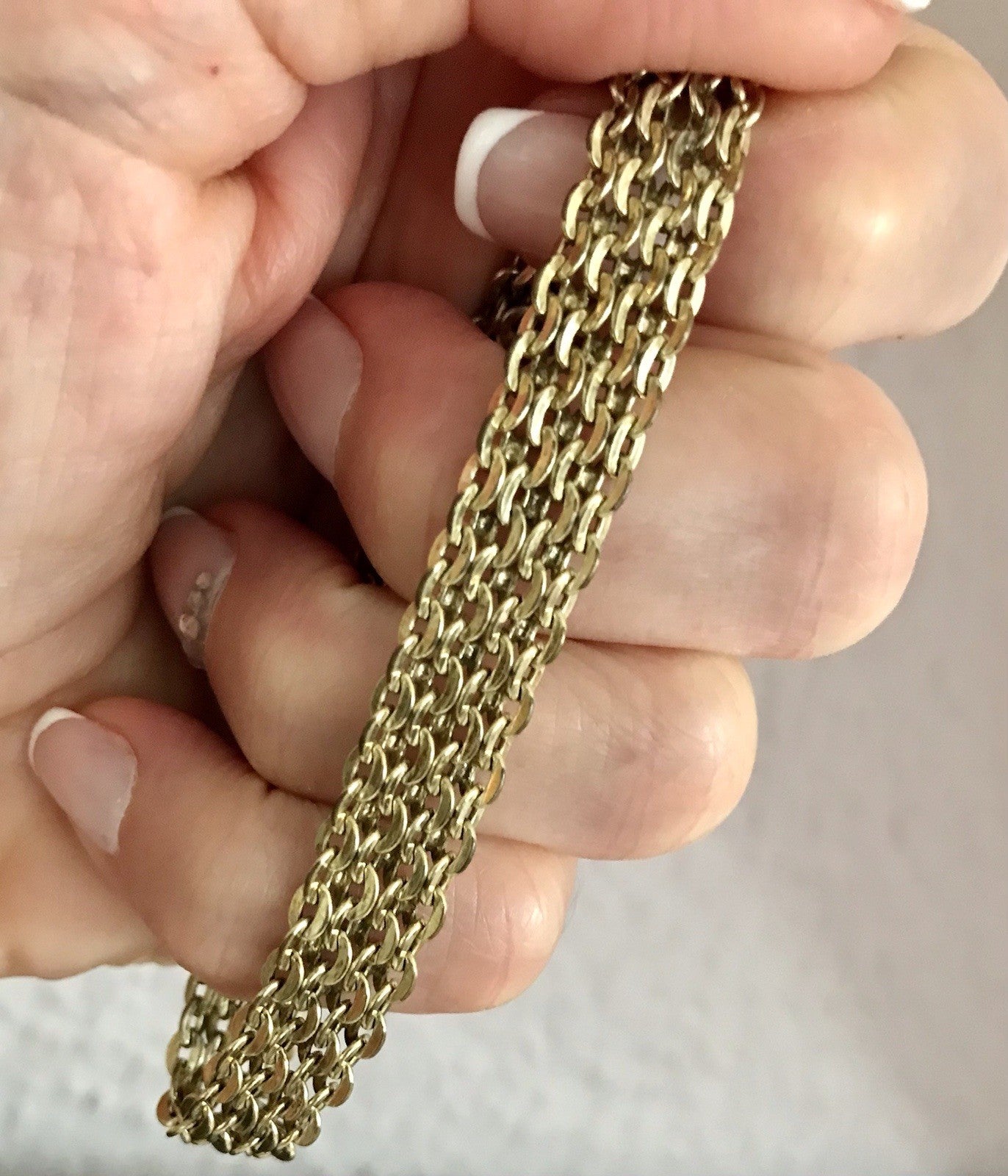 Vintage Teppicharmband Armband vergoldet Amerik. Doublè FBM