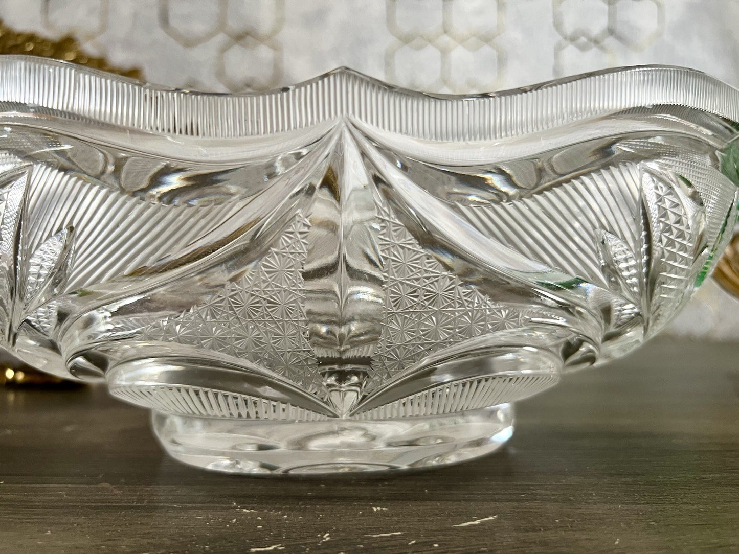 Vintage Sehr EDEL Bleikristall Schale Glasschale Jardiniere Kristallglas Glas