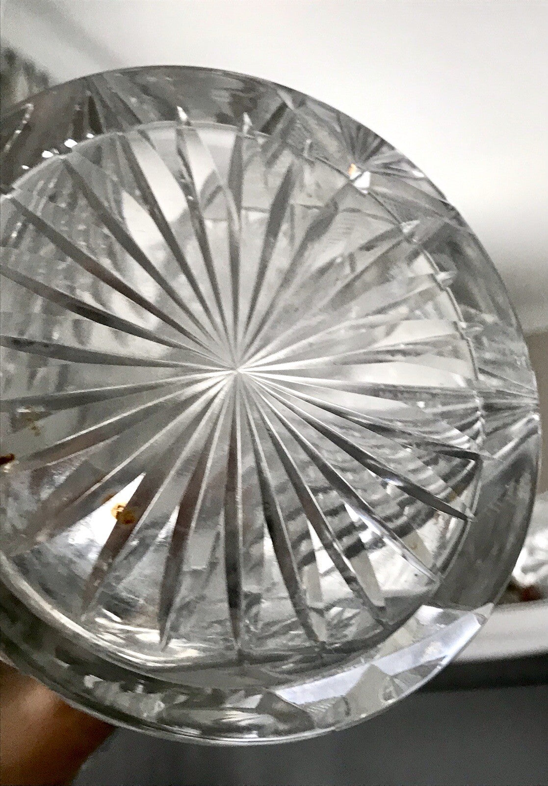 Antik Art Déco Schliff Dekanter Karaffe Kristallglas Bleikristall EDEL