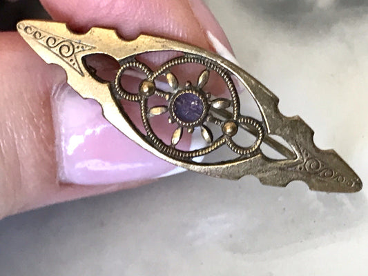 Antik purer Jugendstil Brosche Kettenanhänger ? Anhänger goldfarben