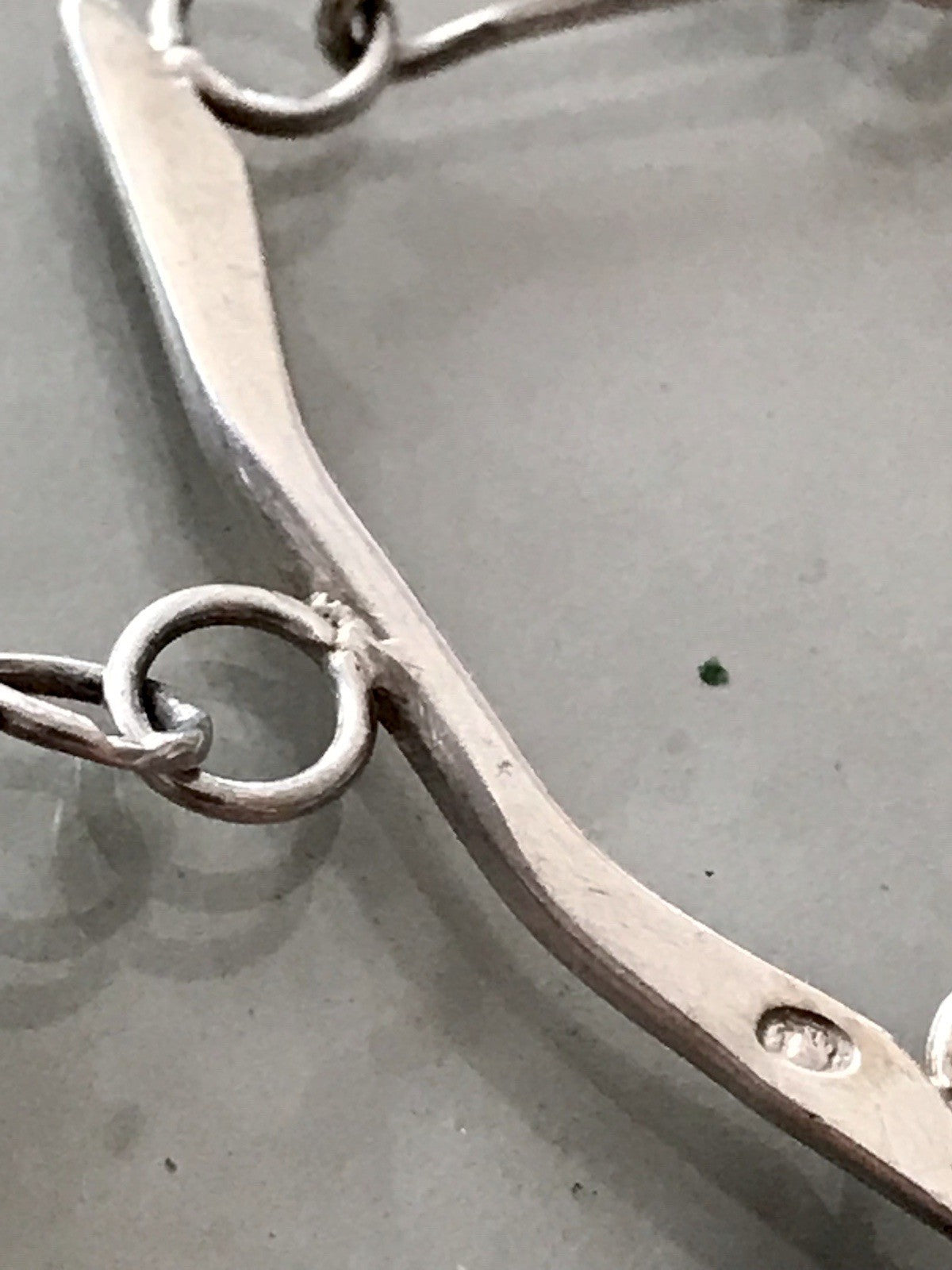 Vintage Modernist Designer 925 Silber Collier Halskette Kette Collier Polen