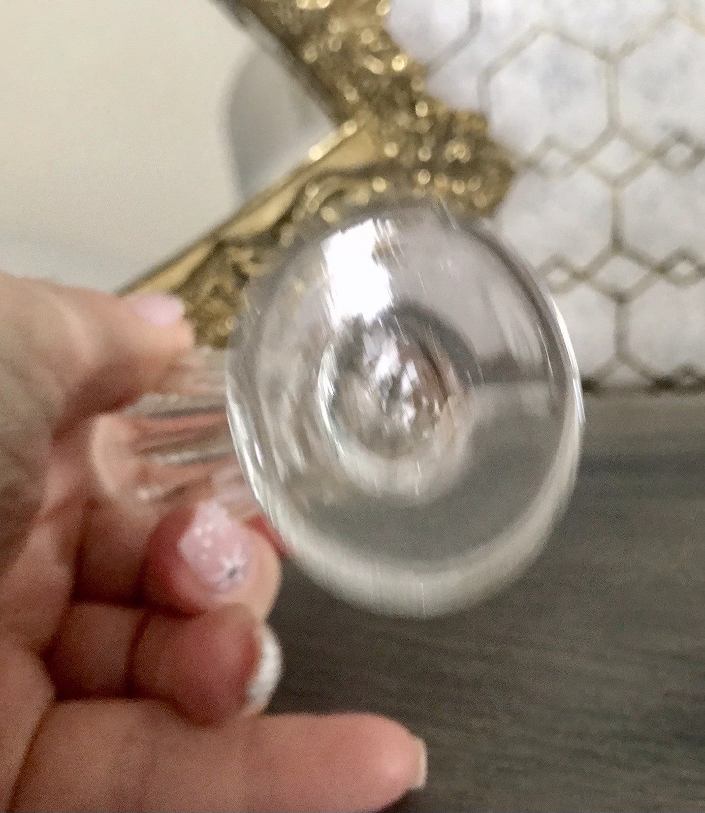 Antik uralt 1x Glas Likör Schnapsglas  Pressglas kantiges Design