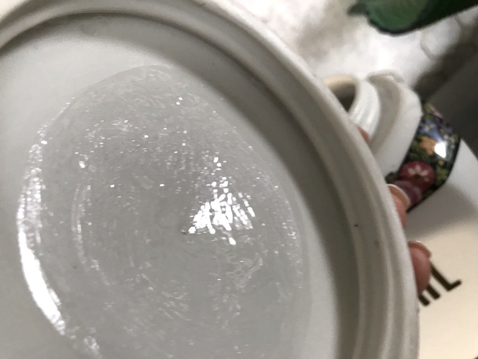 Antik Porzellan Dose Vorratsgefäß Vorratsdose Mehl Blumenborte Art Déco