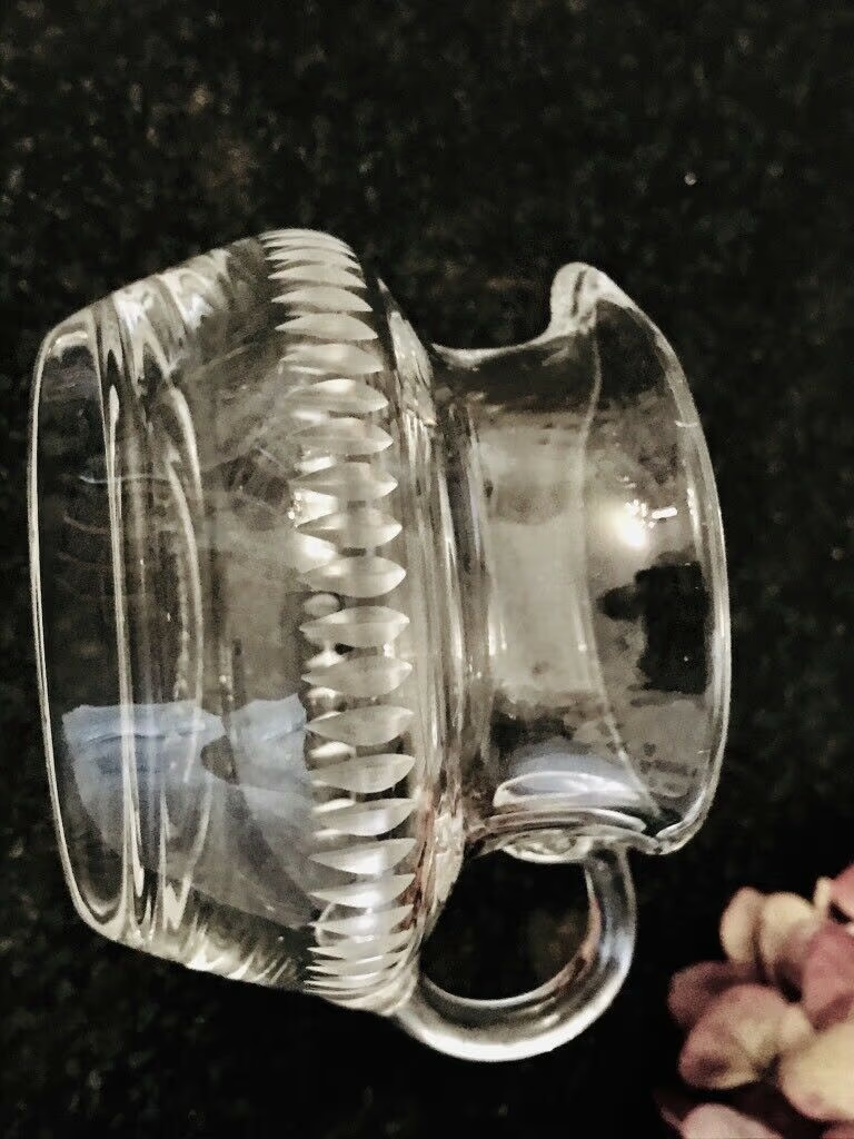 Alt Sahnegießer Kristallglas Bleikristall Glas