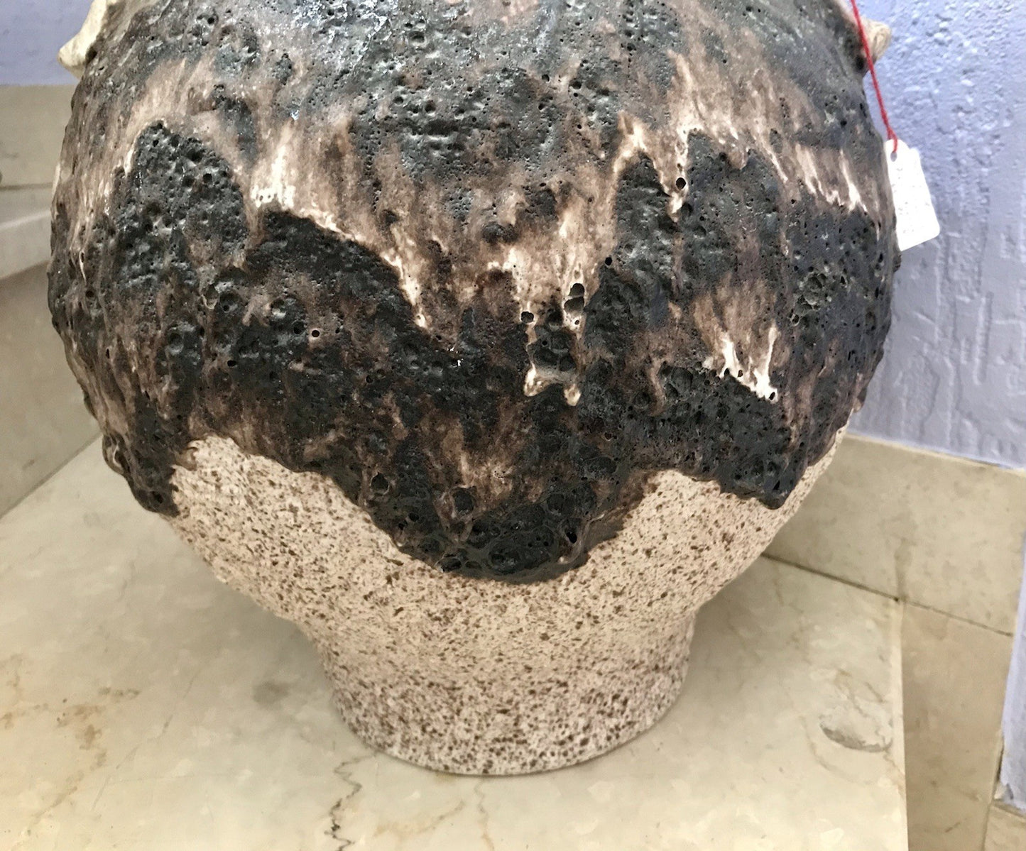 Vintage 60’s Vase Mid Century Steingut Keramik Dümler Breiden Kunstvoll Fat Lava