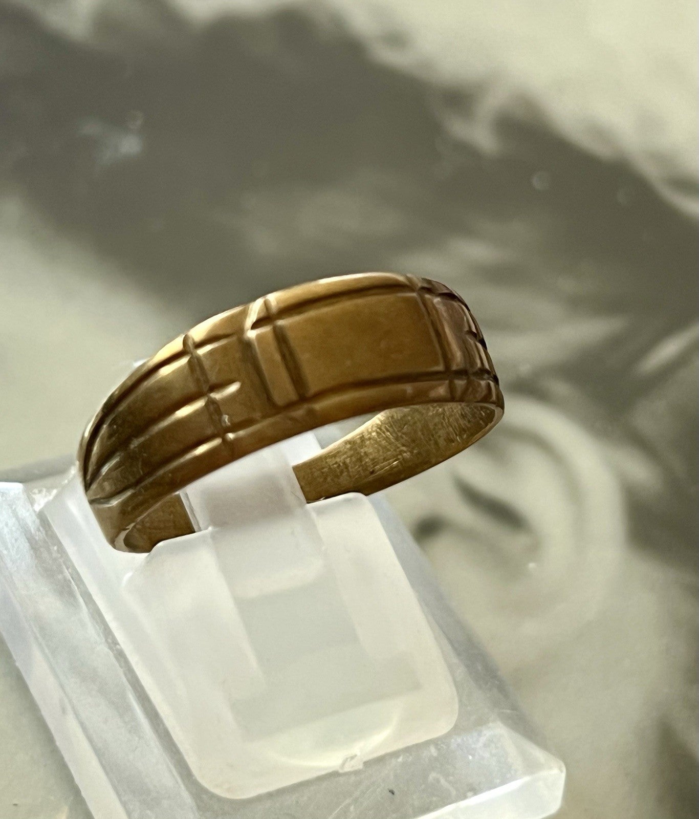 Antik? Vintage Art Déco Herren RING Siegelring Messing?  ~Gr.65/66